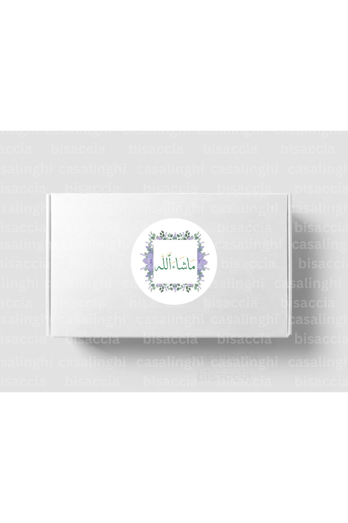 CASALINGHI Arapça Mashallah Etiketi Renkli Yuvarlak Mat Sticker Bebek Partisi Kutlama Mevlit 4 Cm (90 Adet)