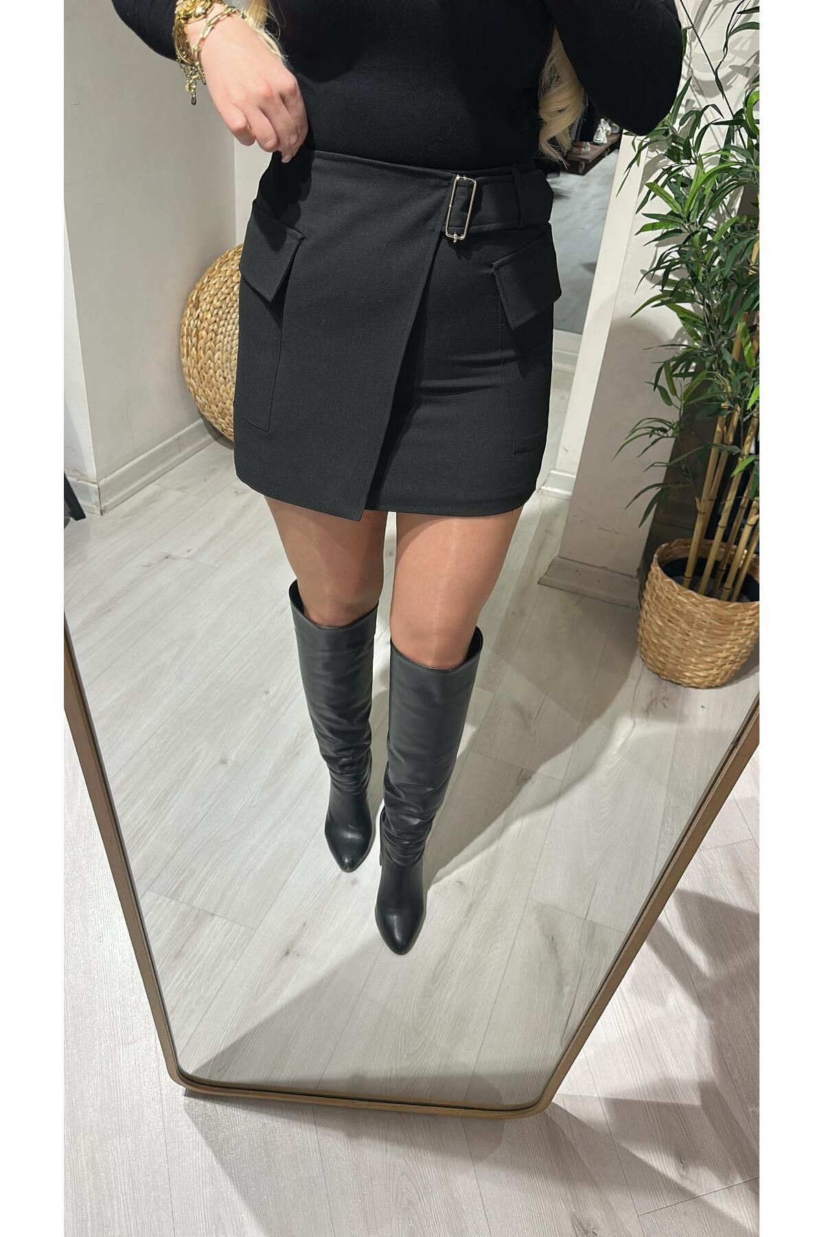 Acar Boutique Tasarım Kemerli Etek