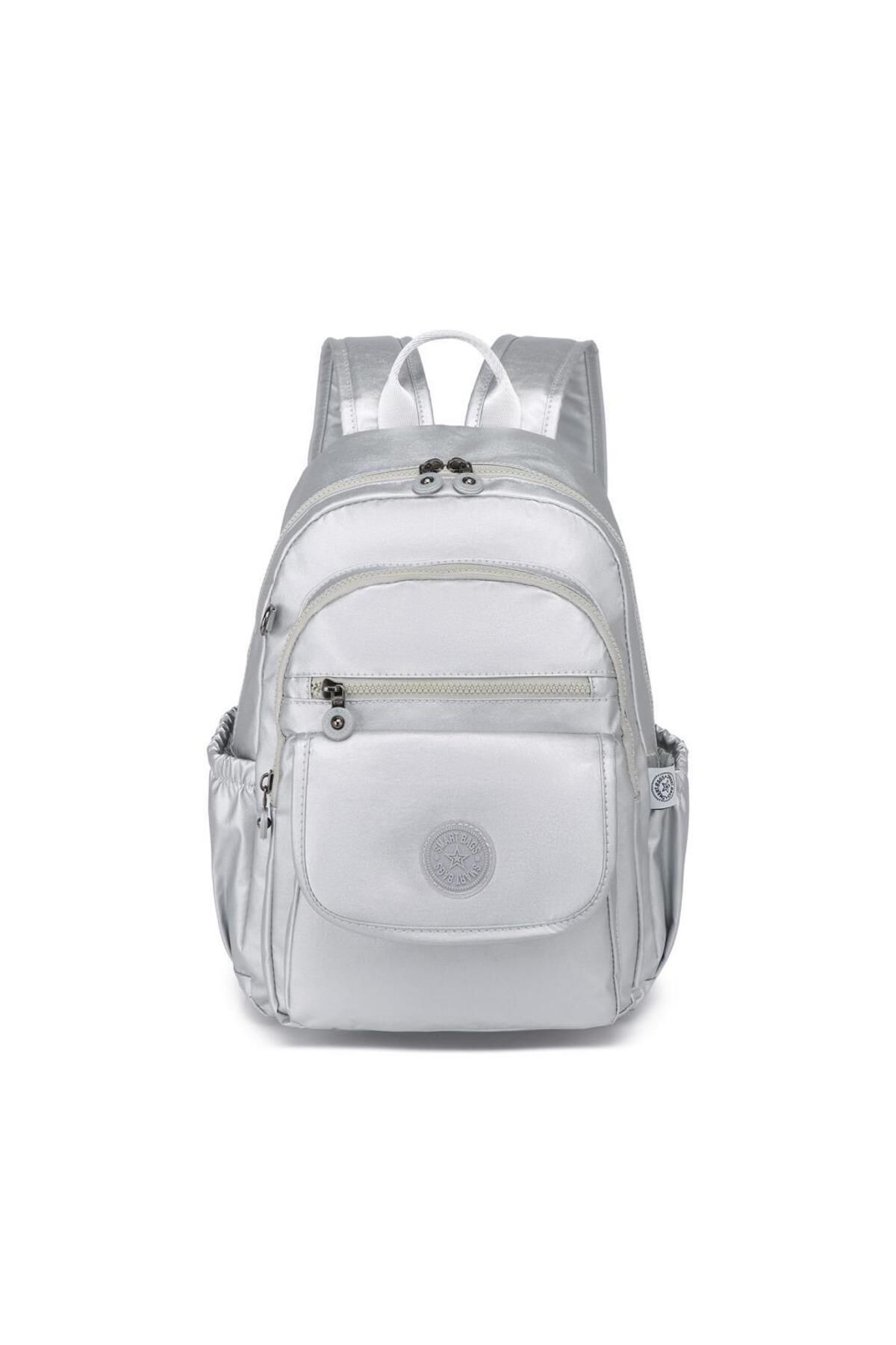 SMART BAGS Metalik Kumaş Orta Boy Kadın Sırt Çantası Smart Bags 1187