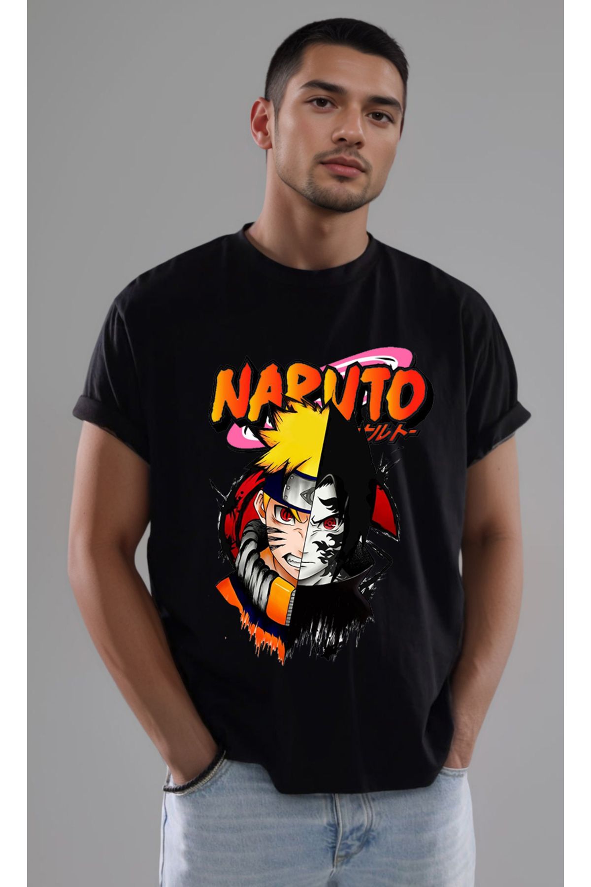 petite pati Naruto Baskılı Unisex Tshirt