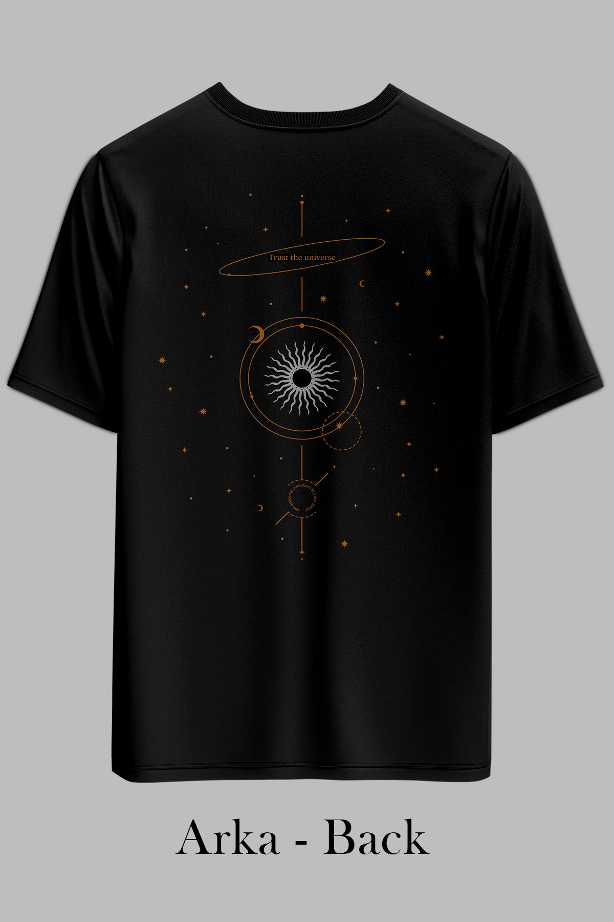 OXVİN ASTROLOJİ Sırt Baskılı OXVİN Baskılı OVERSİZE Unisex T-Shirt (BOL KALIP)
