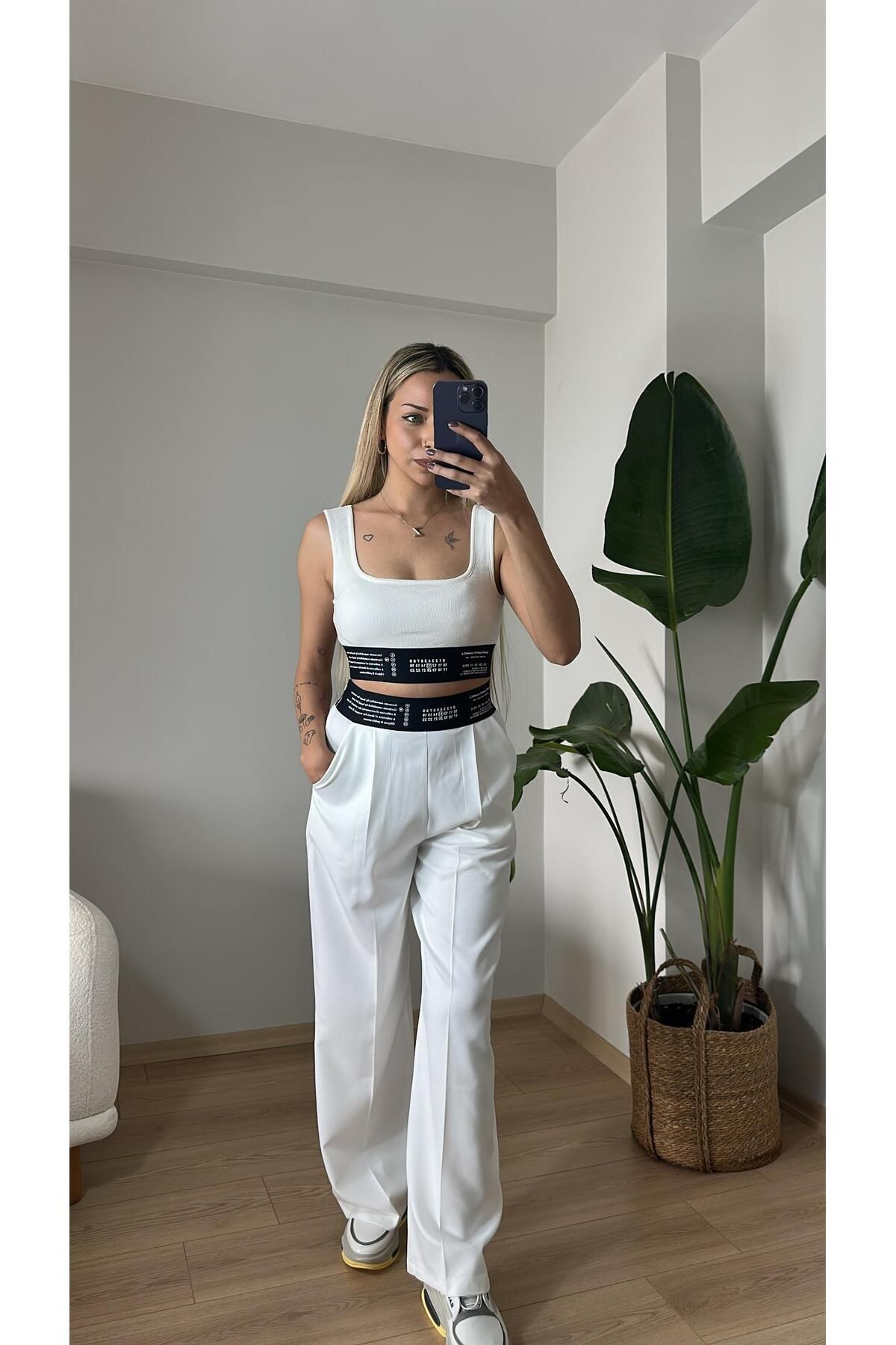 Acar Boutique Tasarım Korseli Lastikli Pantolon