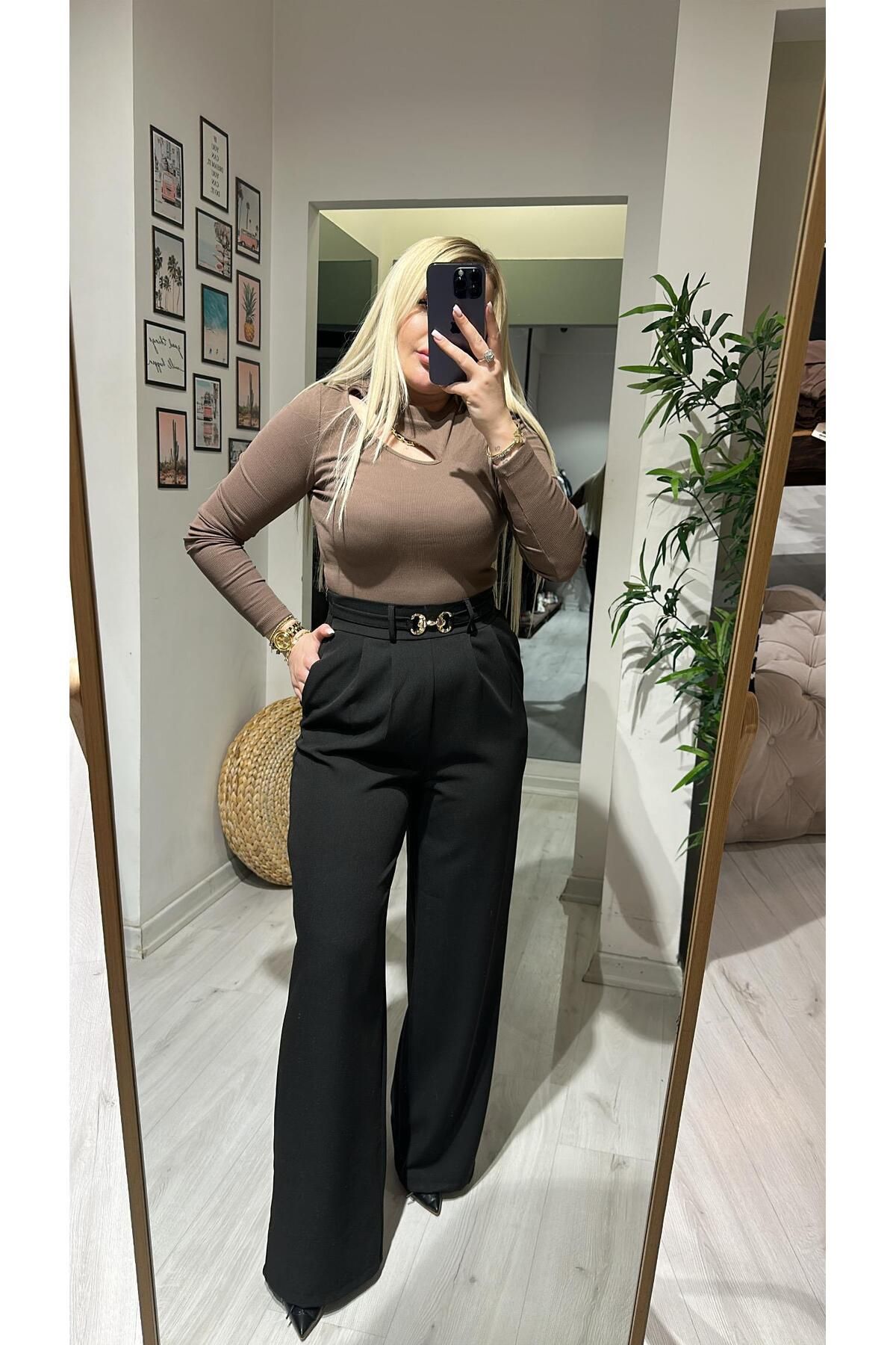 Acar Boutique Palazzo Tokalı Pantalon