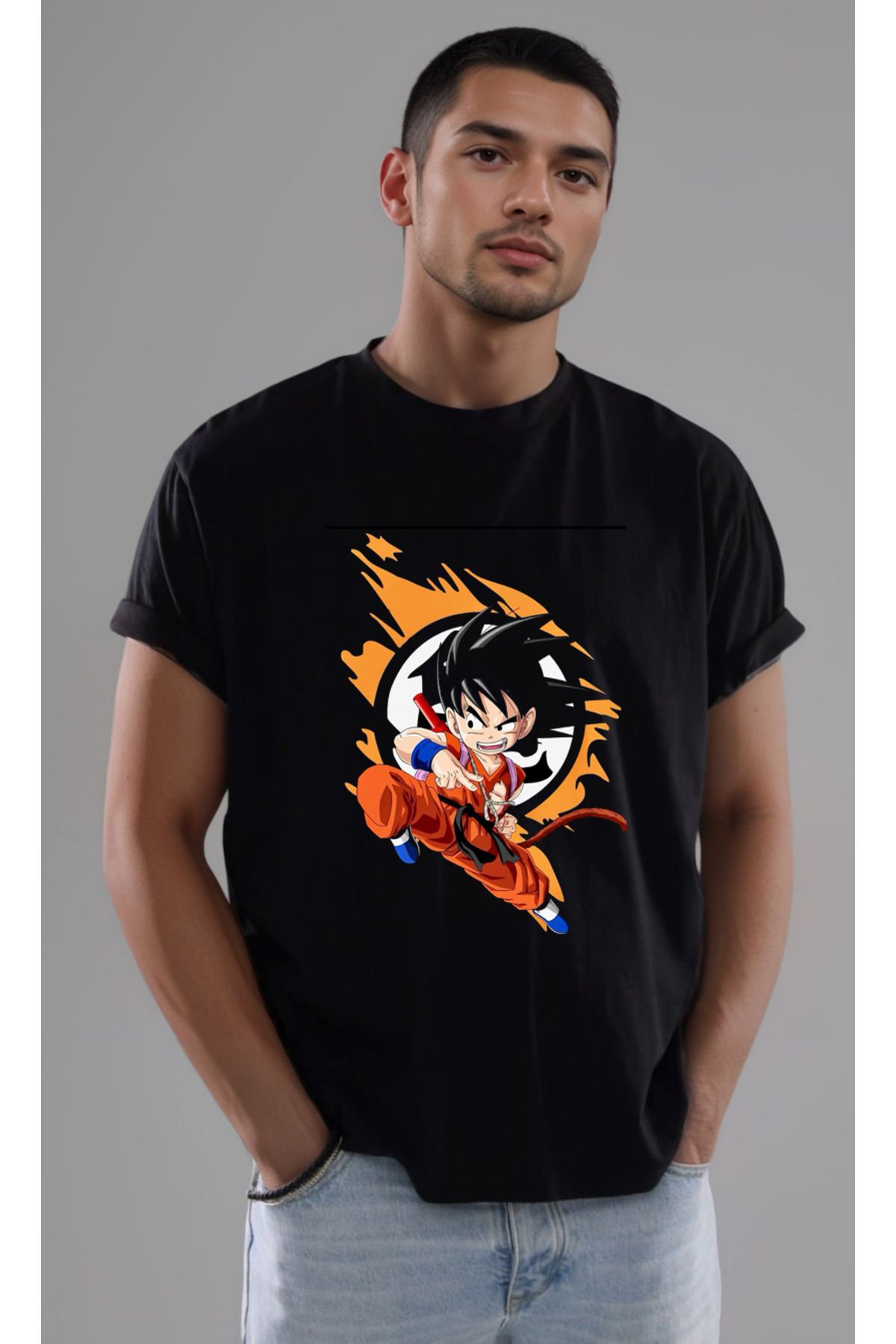 petite pati Dragon Ball Goku Baskılı Unisex Tshirt