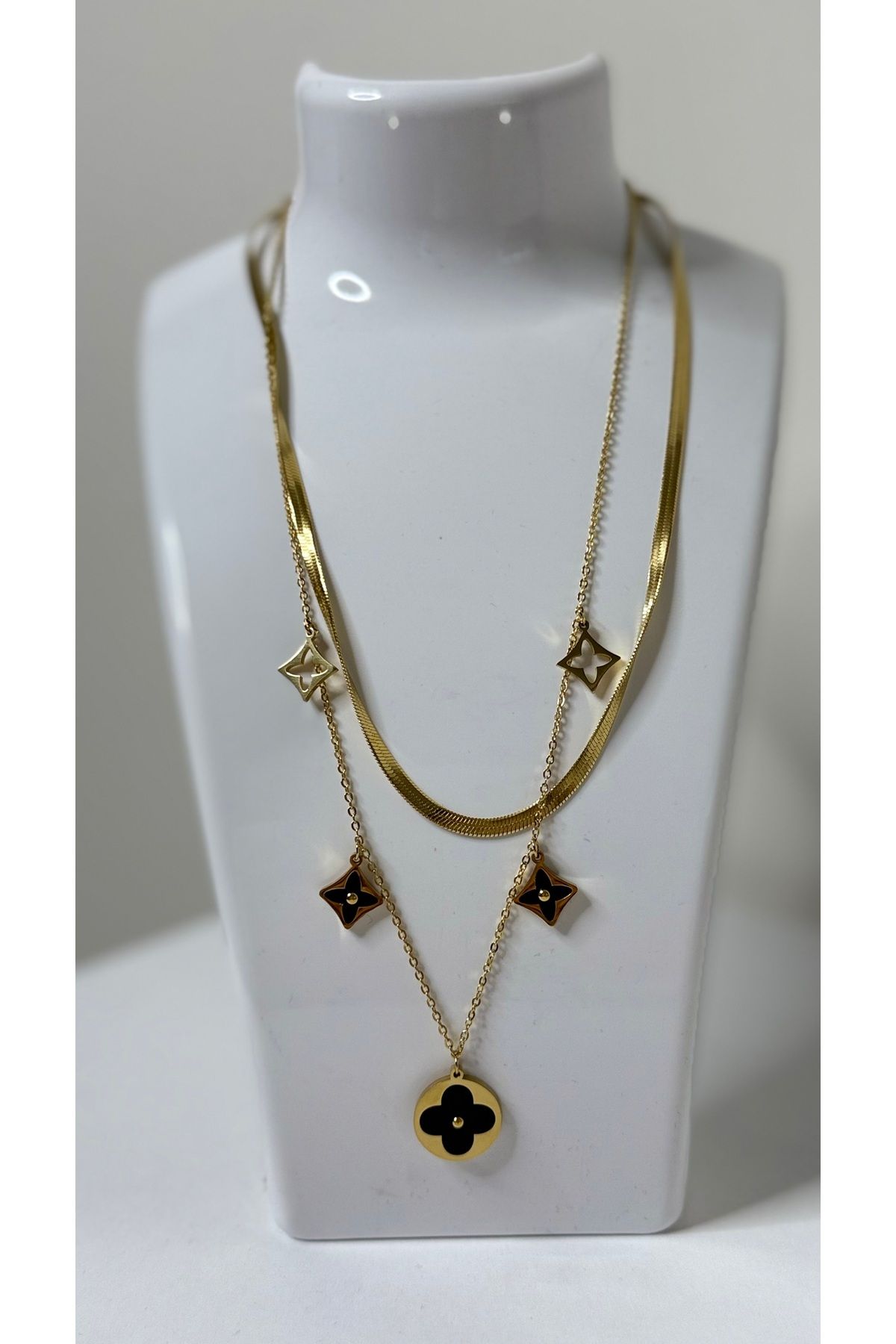 SOFT Louis Model Gold Çelik Kolye