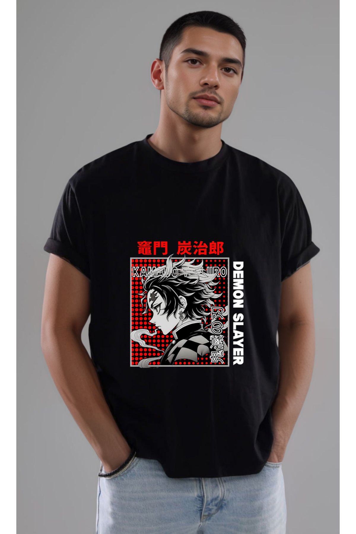 petite pati Demon Slayer Tanjiro Baskılı Unisex Tshirt