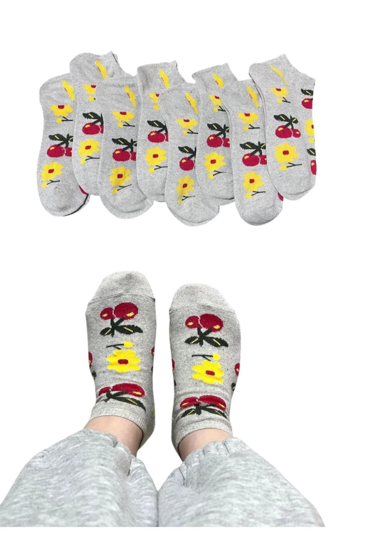 BYNDRSOCKS 7 Çift Kadın Patik Pamuklu Çorap
