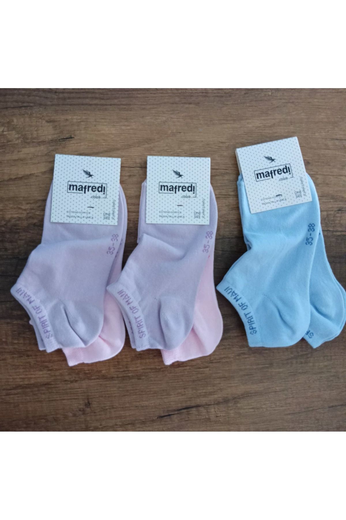 ALİZELER İLERİ MODA İKİLİ ÜÇ RENK ÇORAP (MOR,PEMBE,MAVİ) 6 ADET