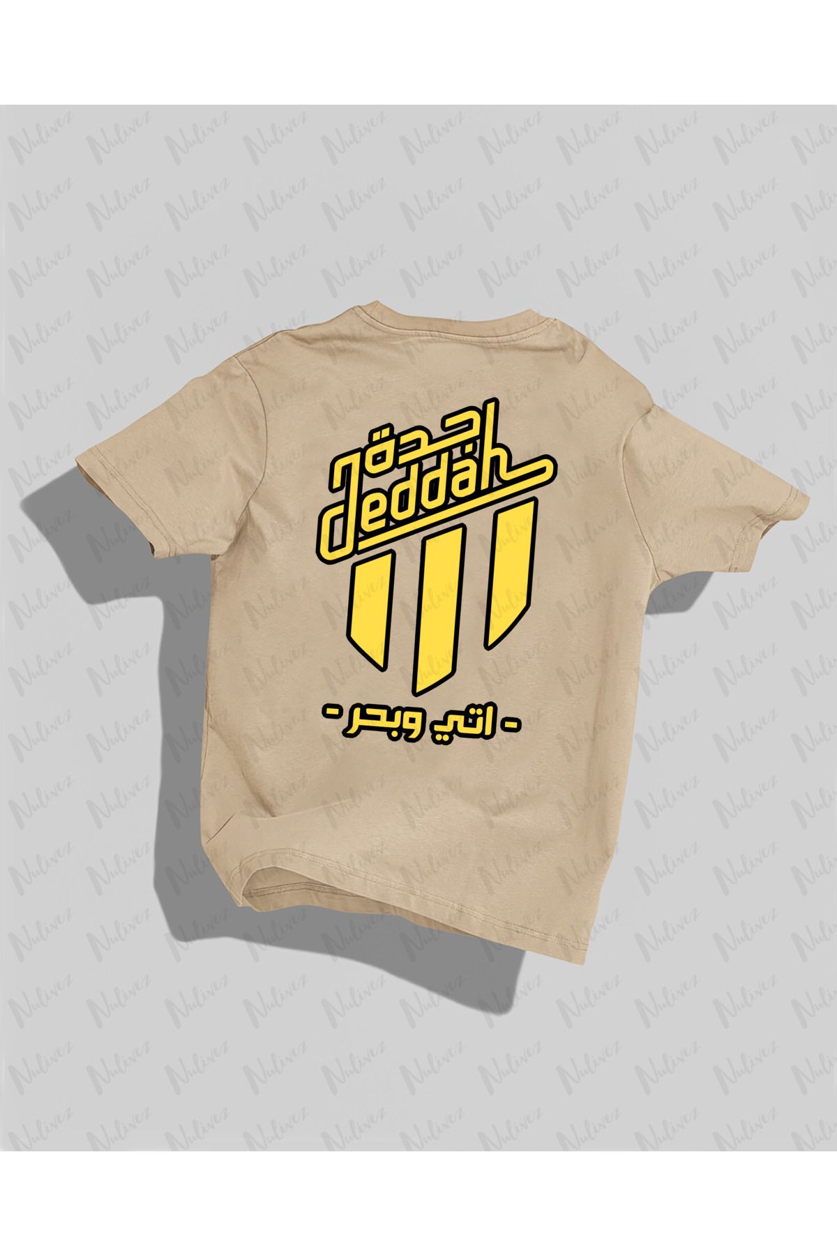 Nulivez ITTIHAD Tasarımı Sırt Baskılı Yüksek Kalite Kompakt Unisex Oversize T-Shirt
