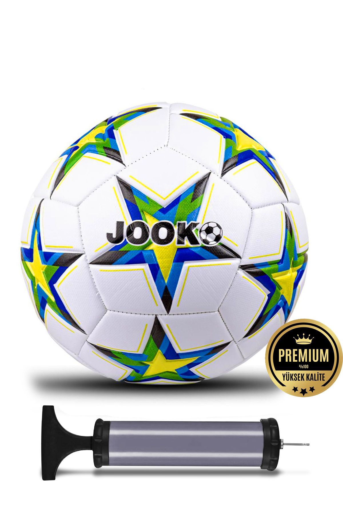 kutuTR Orijinal 430 gr Futbol Topu Pompa Hediyeli Sert Zemin Halı Saha Futbol Topu Hibrit No:5 JM SERİSİ