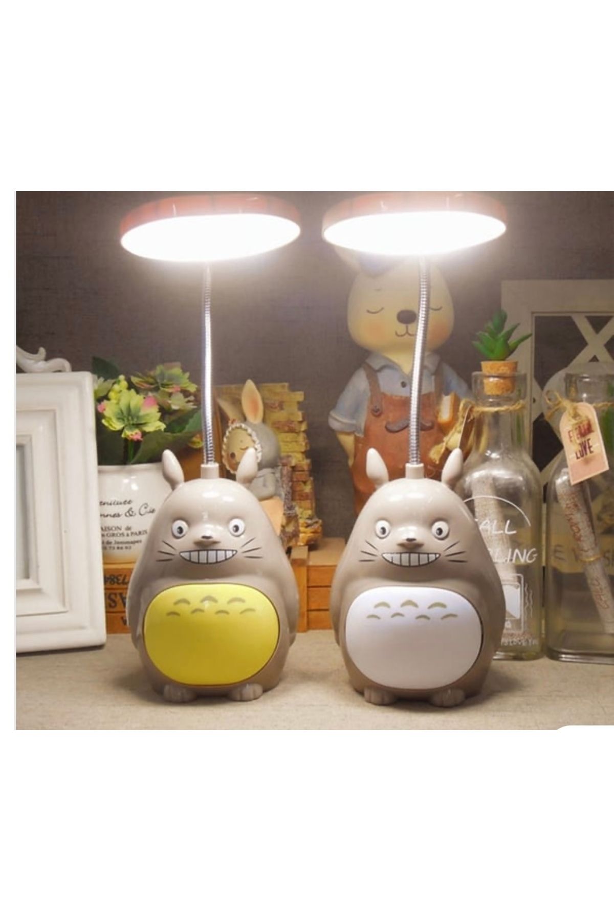 happystoretr Totora figürlü şarjlı masaüstü led lamba orta boy