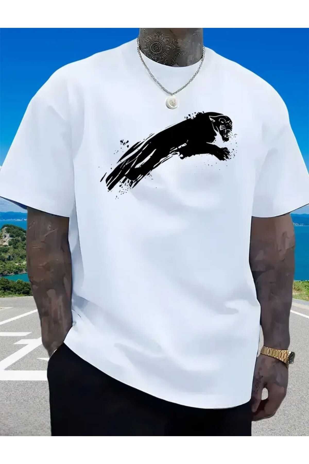 TekTarzz Erkek Fırça Çizim Baskılı Tasarım Tshirt