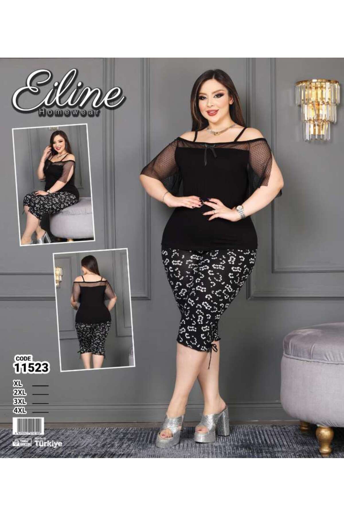 Eiline Kadın Kaprili Pijama Takımı