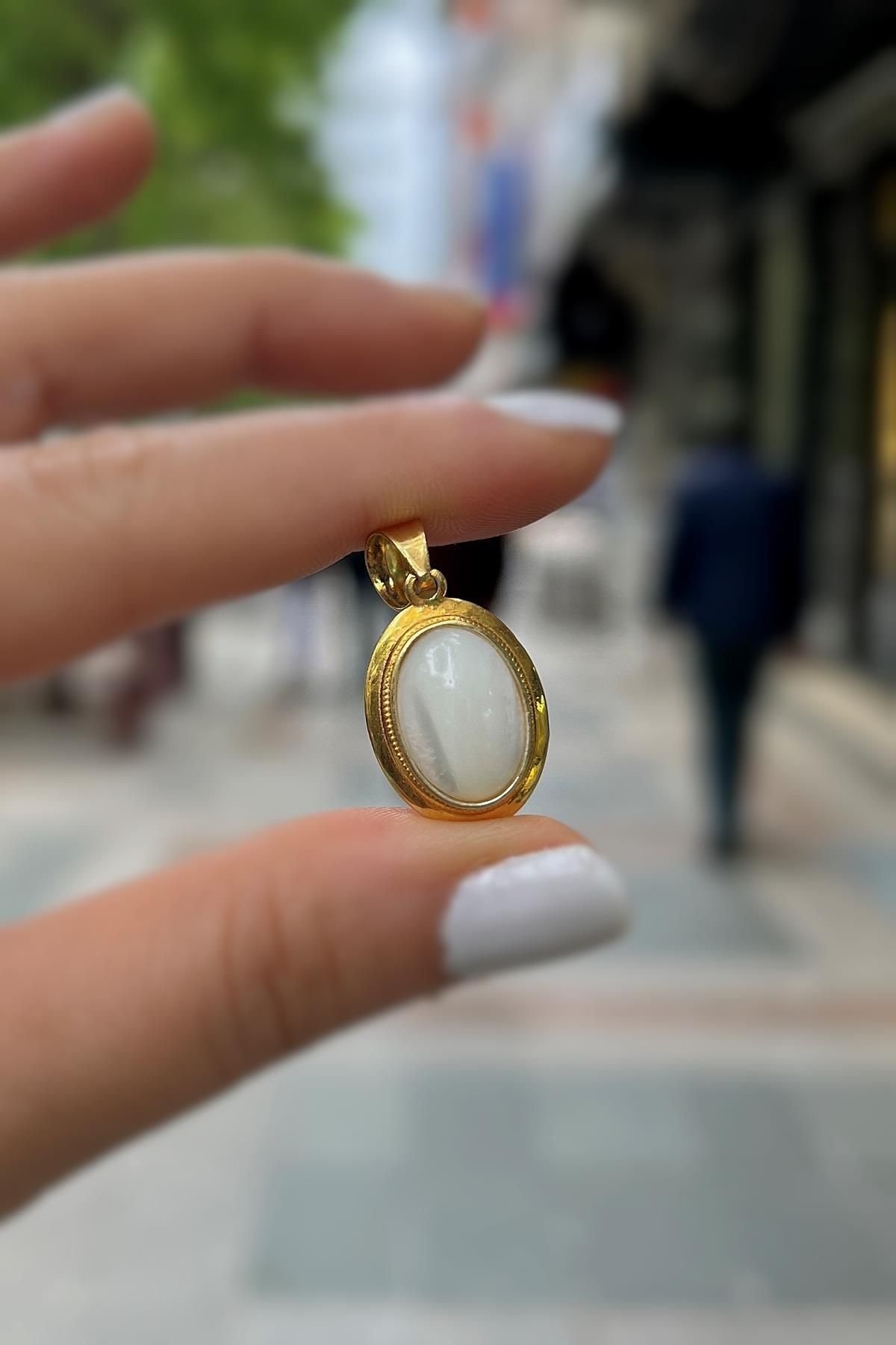 Erer Gümüş Gümüş taşlı kolye ucu