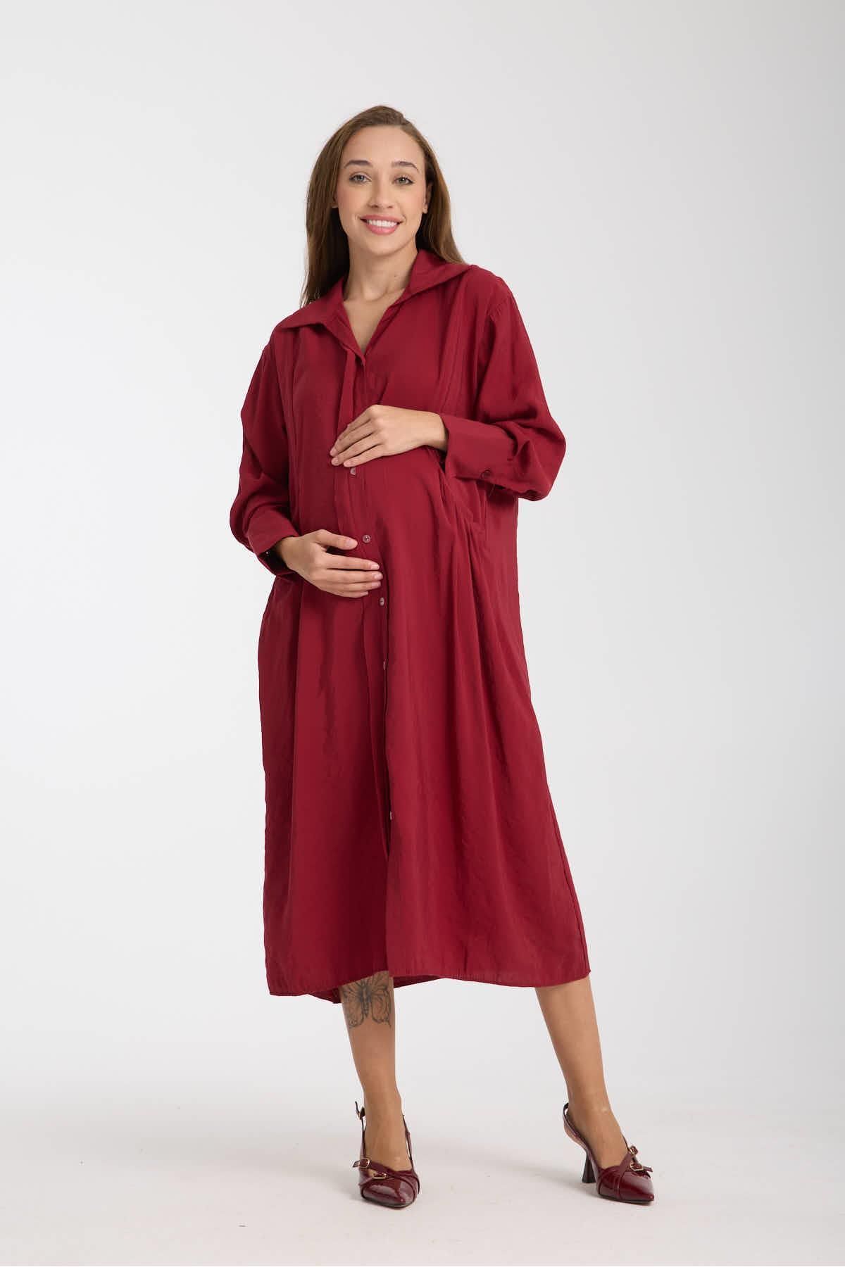 Işşıl IŞŞIL 35007-Cep Biyeli OwerSize Midi Boy Tunik-Elbise