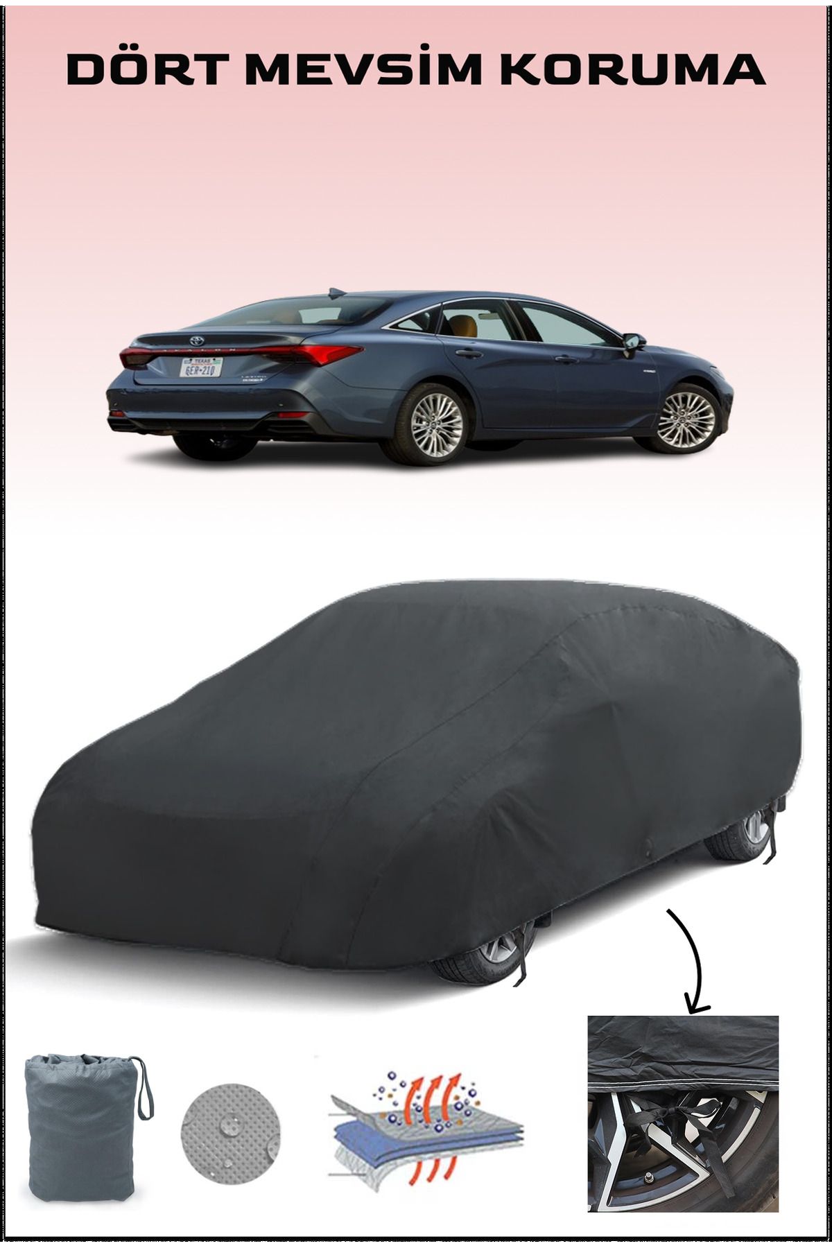 Black, Toyota Avalon Trd 2019 - 2021, автомобильный брезент, автопокрытие, автомобильная палатка