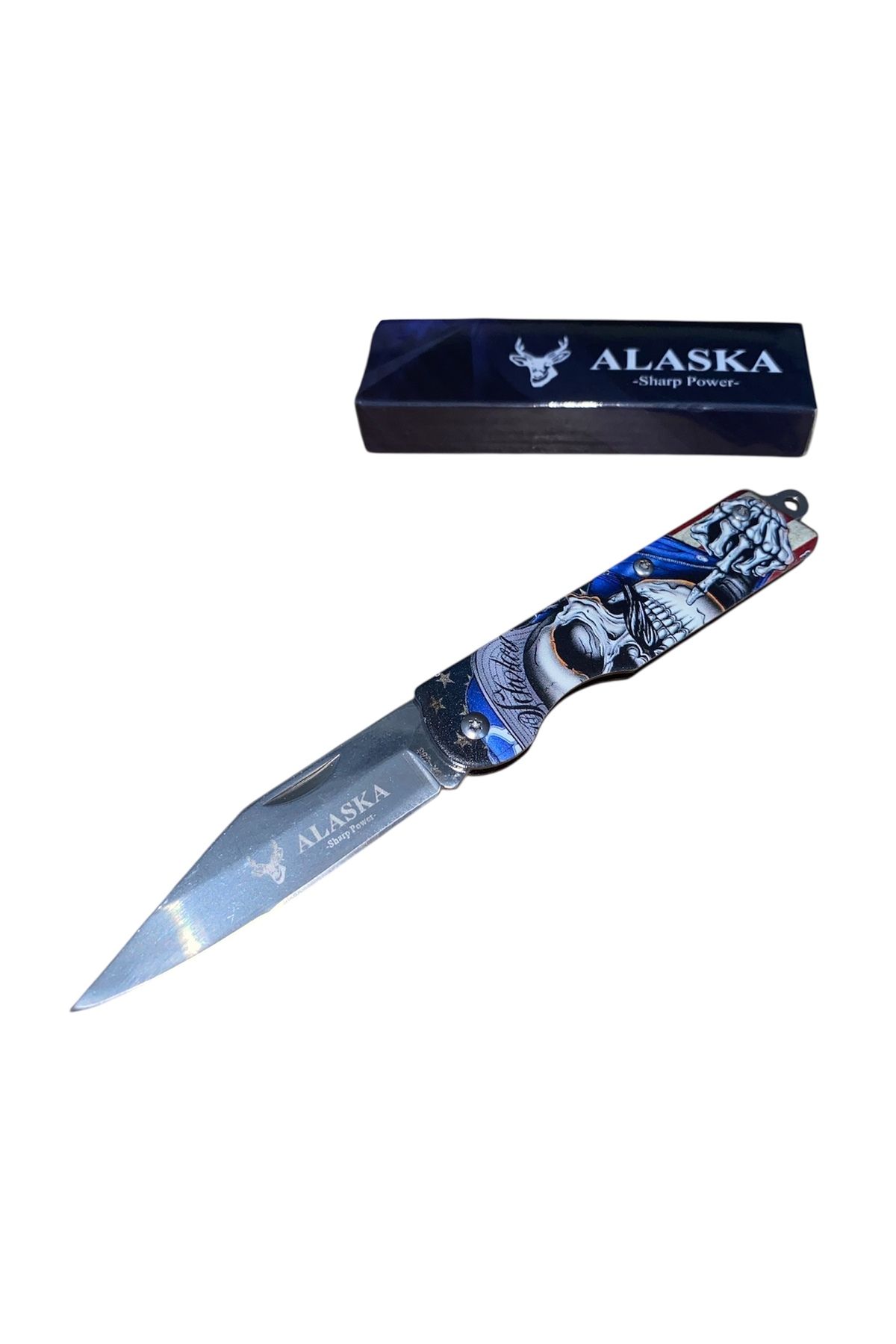 TARIK EXPRESS Alaska SDR-083 Kuru Kafa Mavi Cep Çakısı 15 Cm