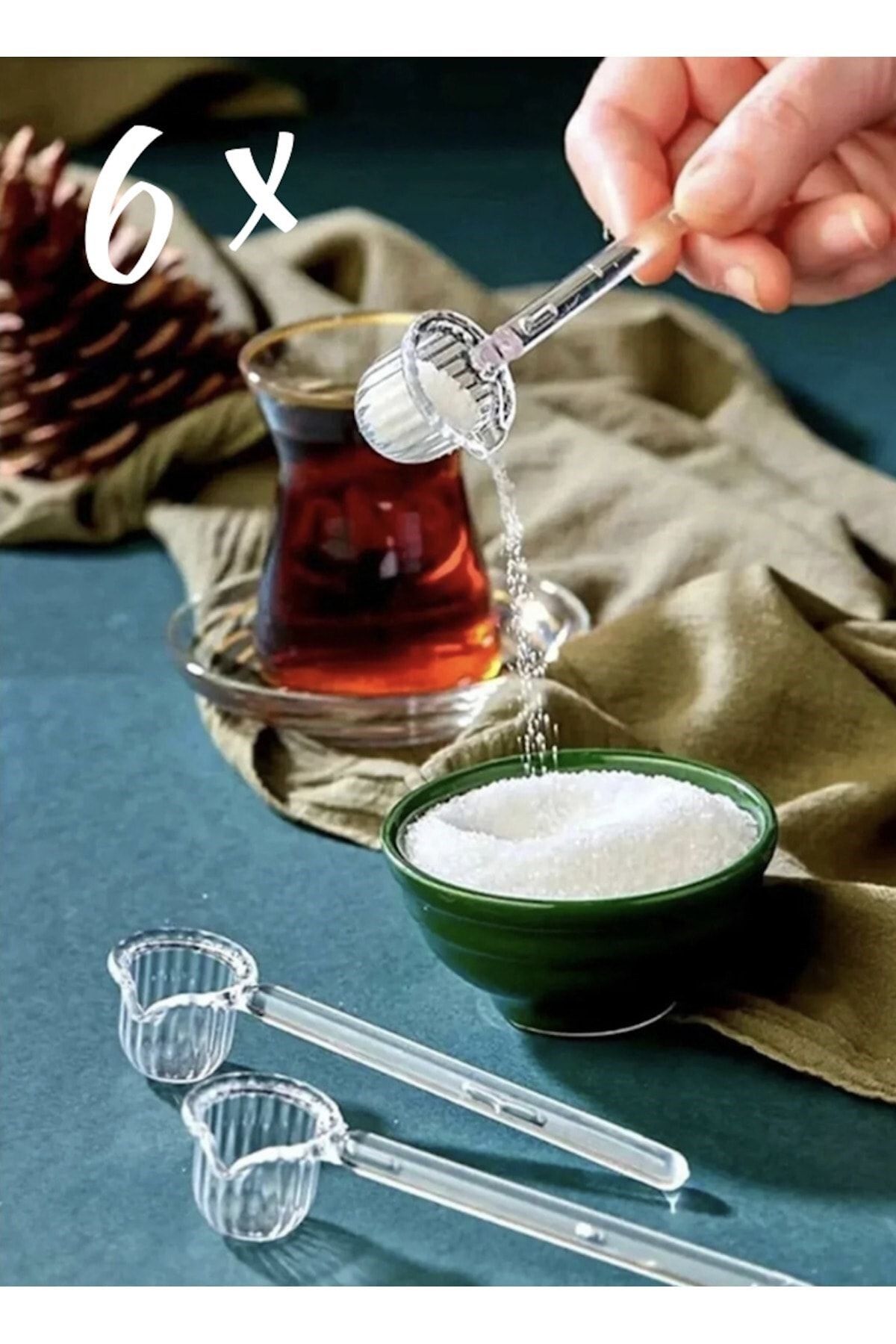 Carat Home 6 Adet Mika Origami Şekilli Şeker Ve Kahve Kaşığı | Baharat Şeker Kahve Kaşığı (CAM DEĞİLDİR)