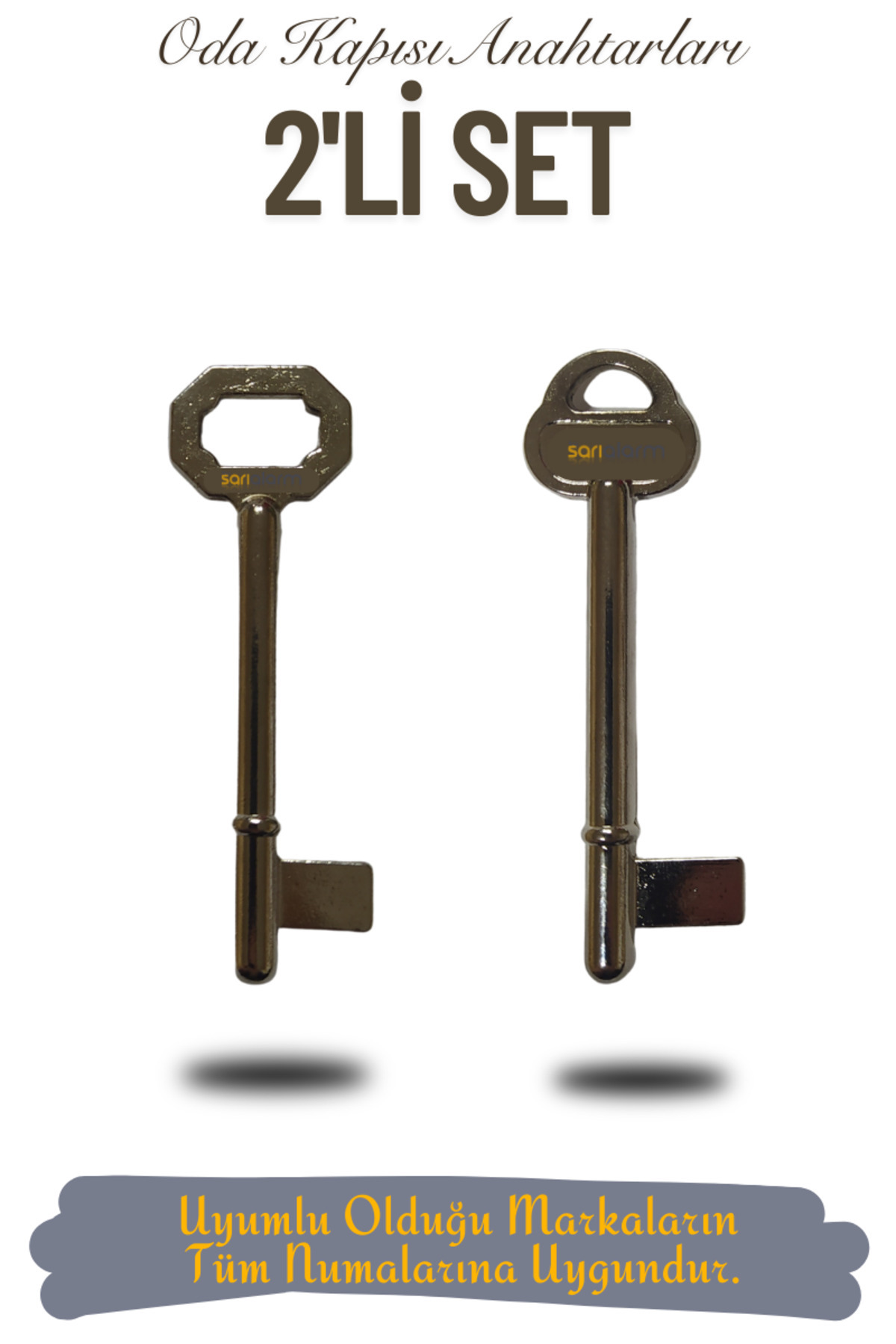 sarıalarm Maymuncuk Oda Kapısı Anahtarı - Tüm Numaraların Yerine Geçen Anahtarlar - 2'li Set