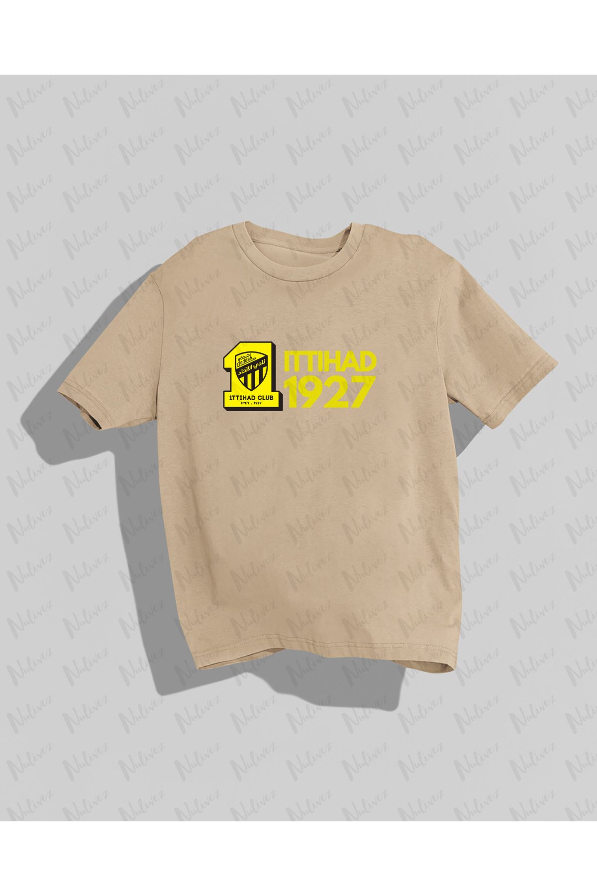 Nulivez ITTIHAD Tasarımı Baskılı Yüksek Kalite Kompakt Unisex Oversize T-Shirt
