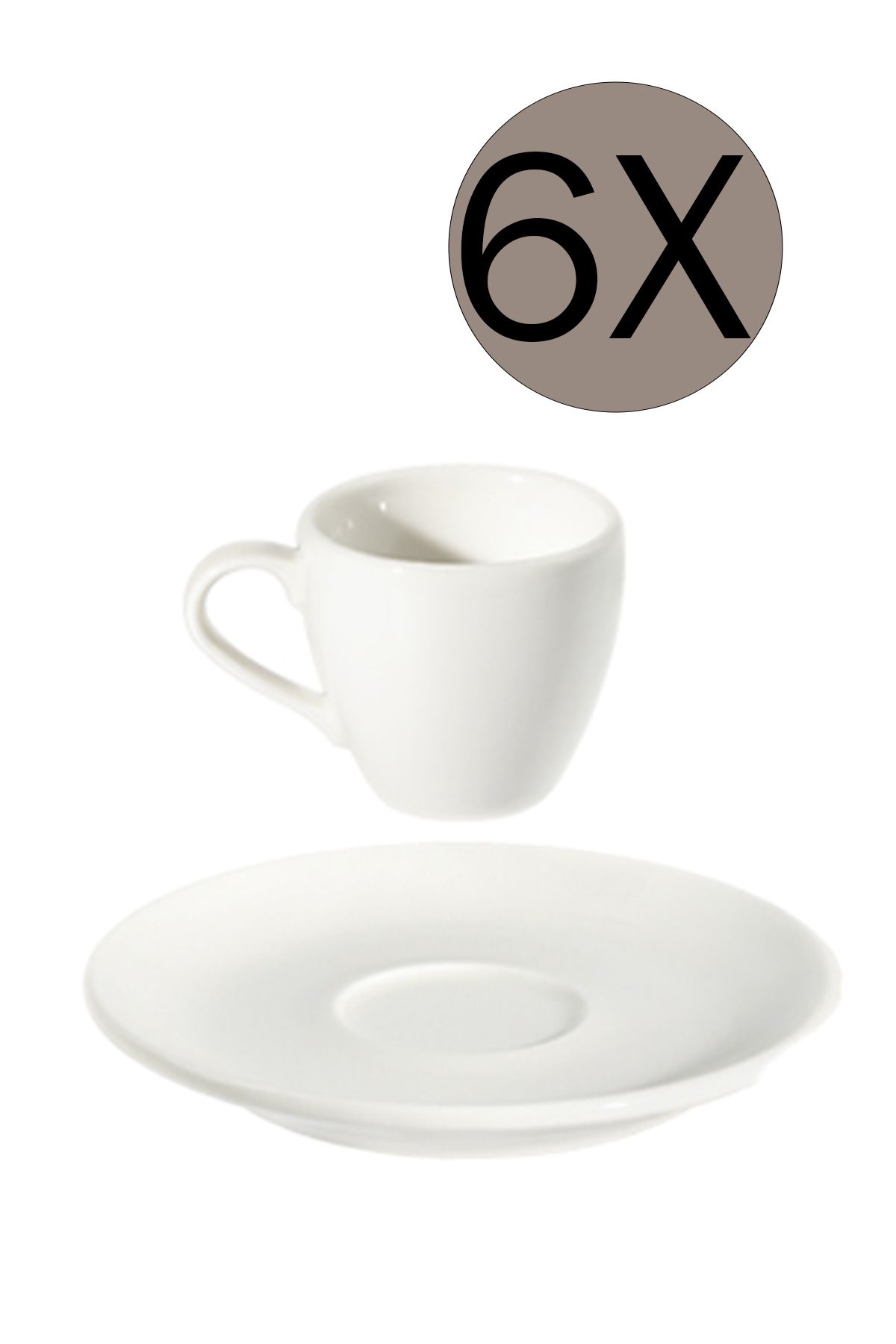İD FİNE Transparan Alzar Espresso Fincanı 80cc ve Espresso Tabağı 12cm 6'lı Takım 10000-304308 10000-111812