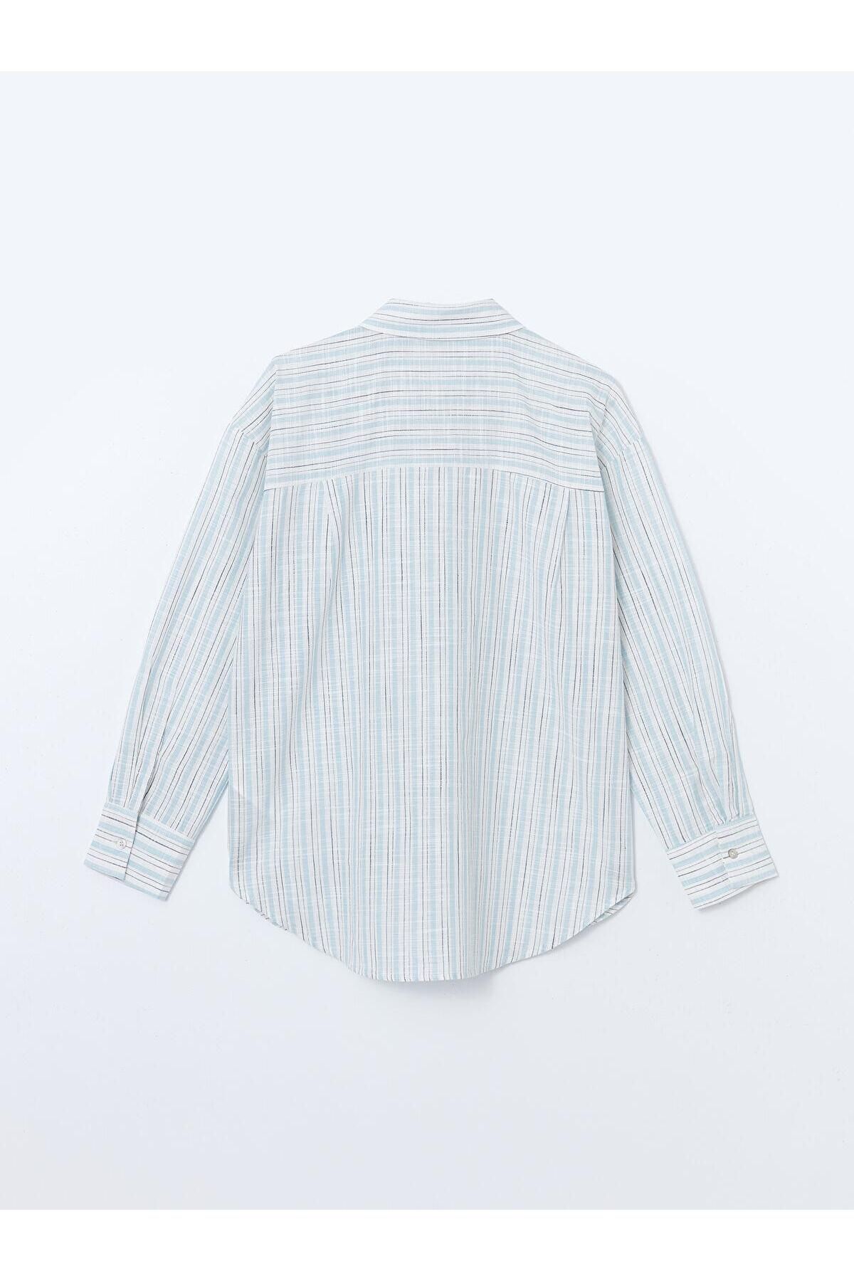 LC Waikiki-Xside Striped Oversize Women's Shirt (S5) 6