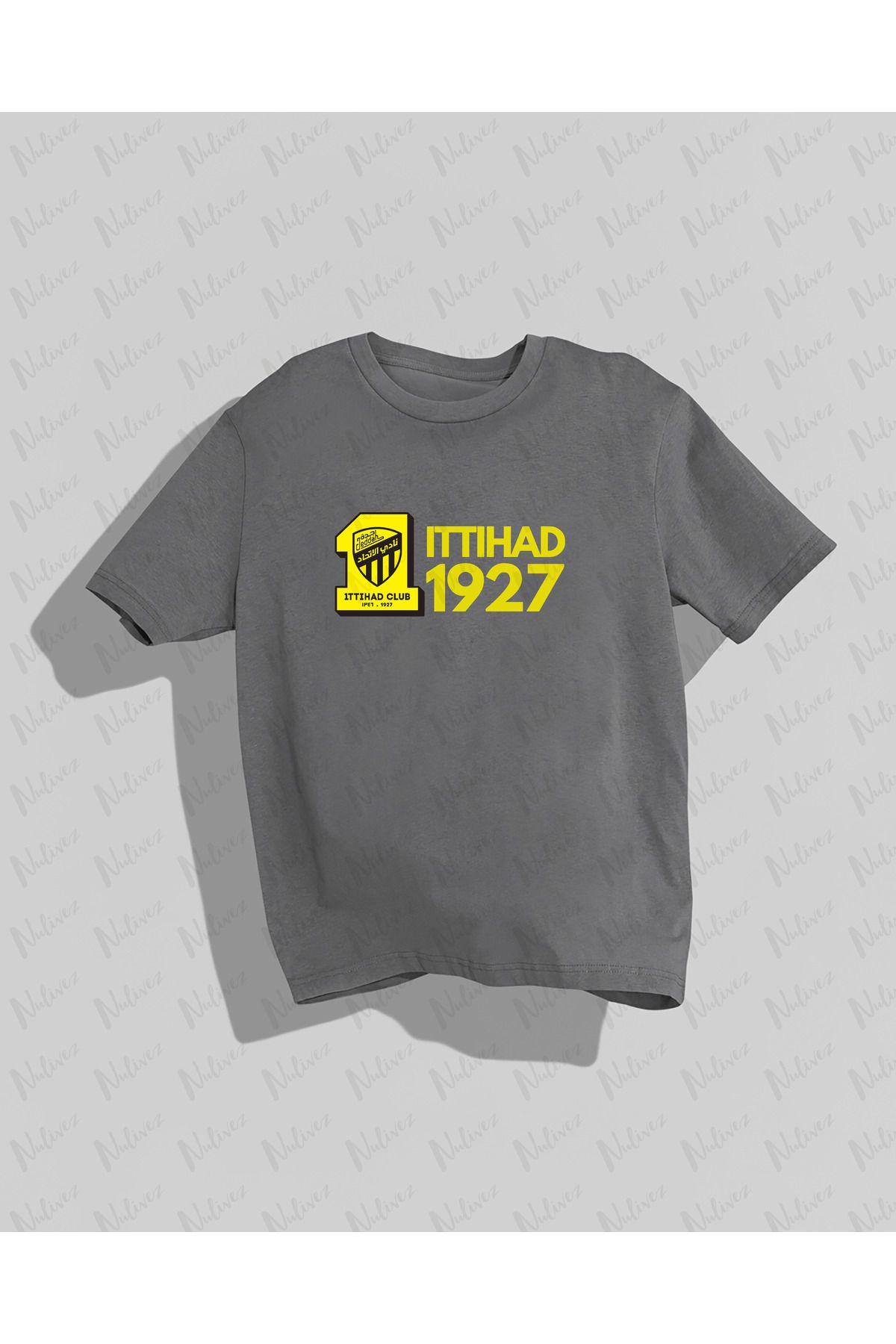 Nulivez ITTIHAD Tasarımı Baskılı Yüksek Kalite Kompakt Unisex Oversize T-Shirt