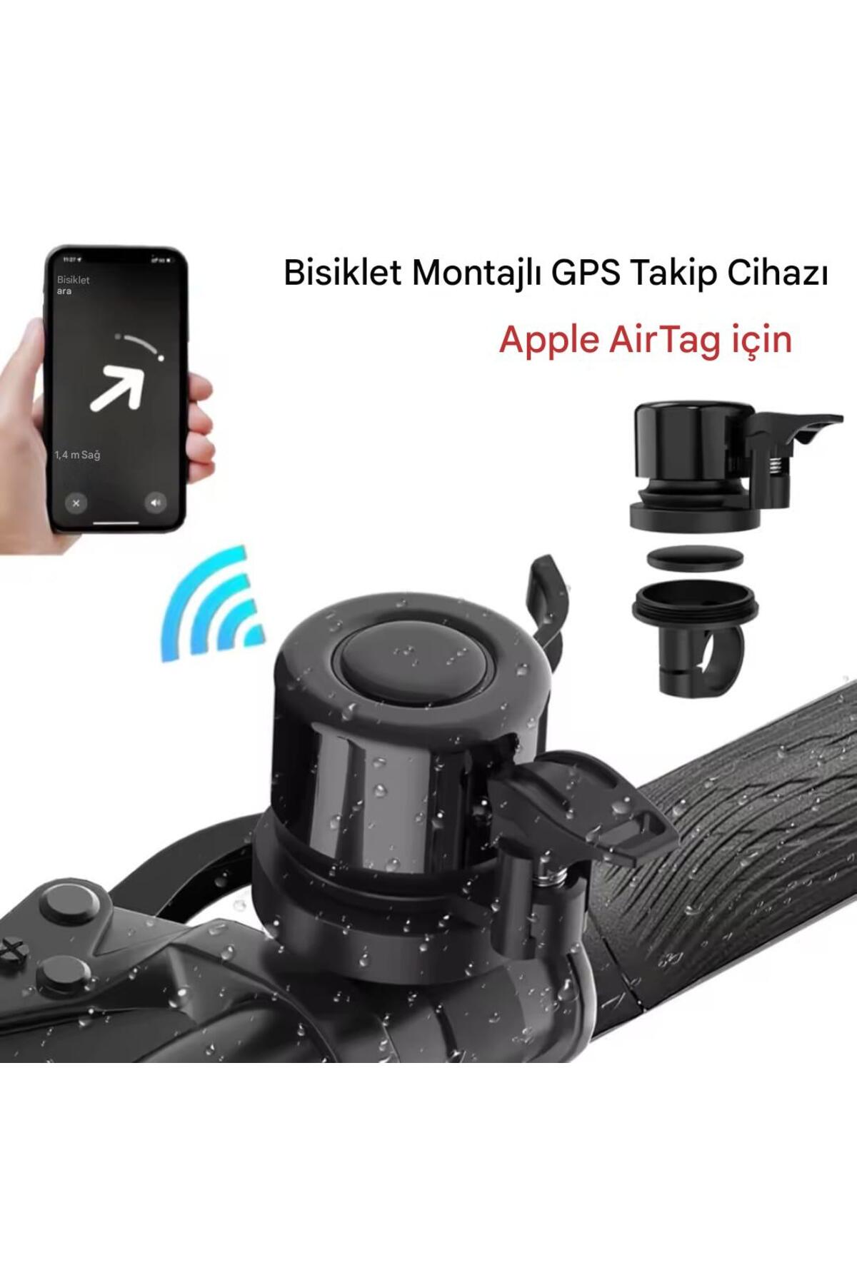 Asfal Bisiklet Zili Görünümlü Gizli Airtag Takip Sistemi Hırsızlık