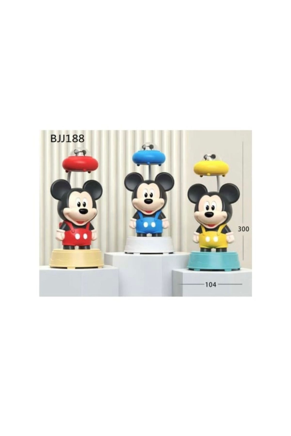 happystoretr parti hediye sepeti Mickey Şarjlı Masa Lambası