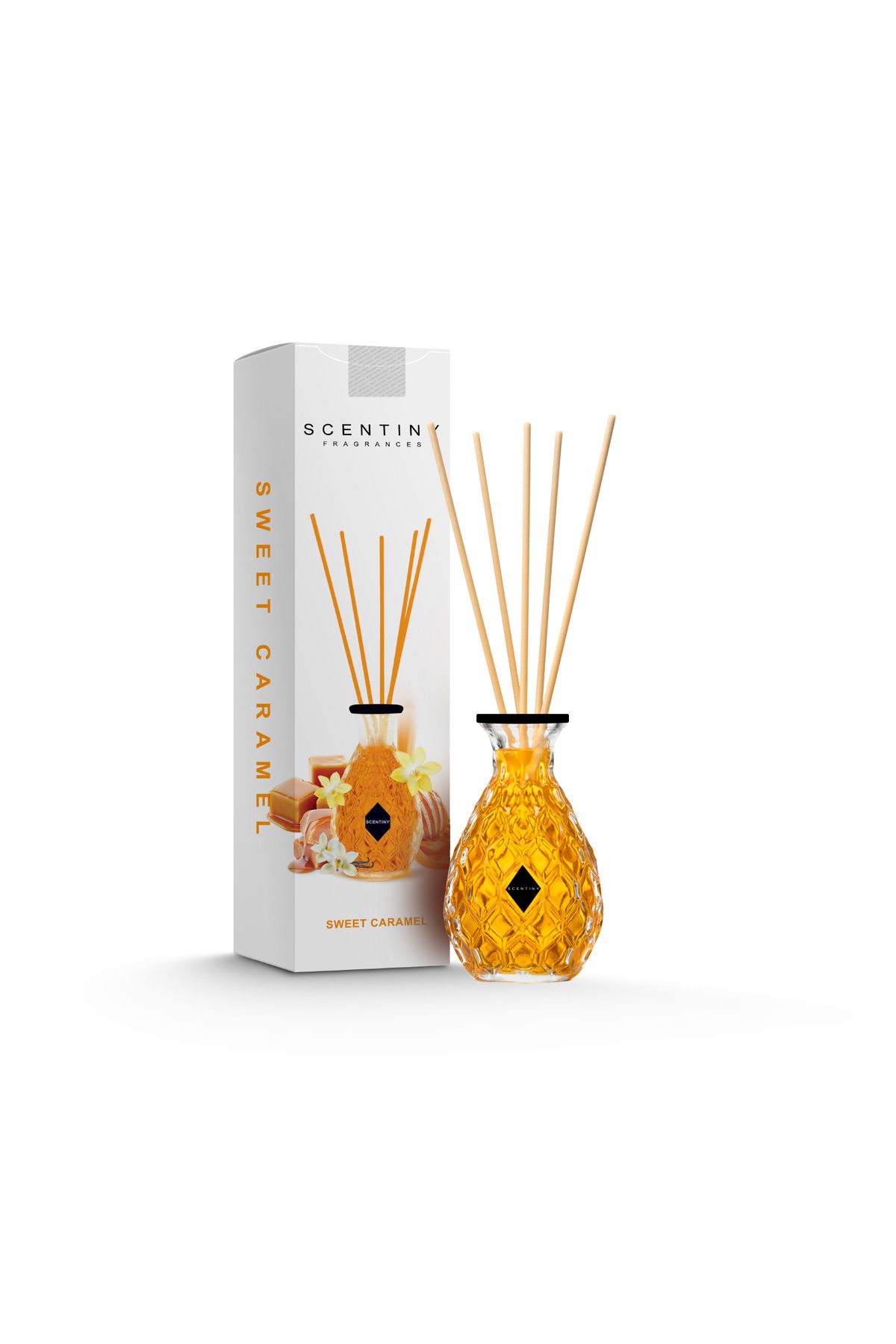 Scentiny Fragrances Sweet Caramel Çubuklu Oda Parfümü 110 ML