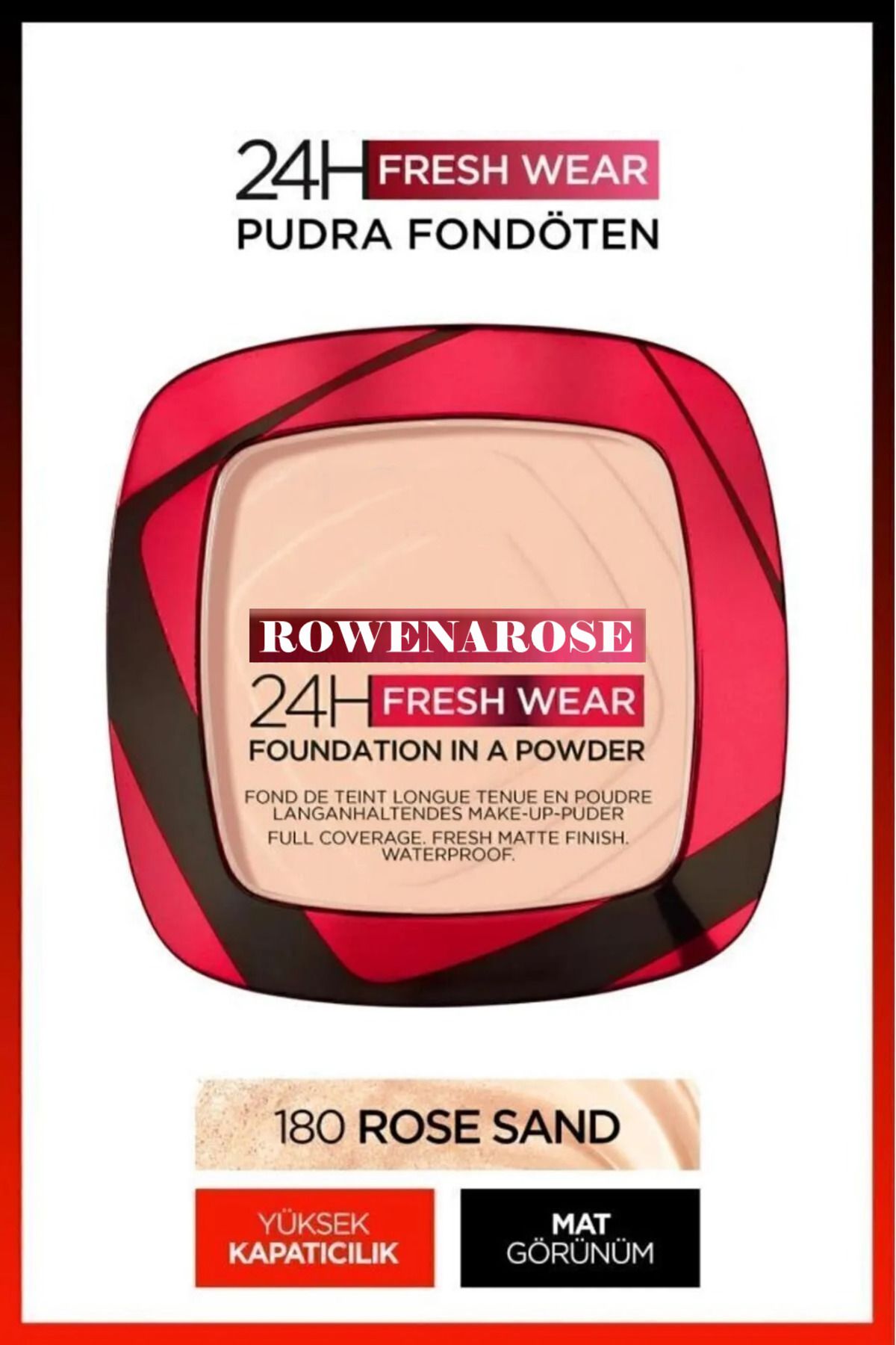 ROWENAROSE Hafif Yapılı, Pürüzsüz 24h Fresh Wear Pudra Fondöten Rose Sand
