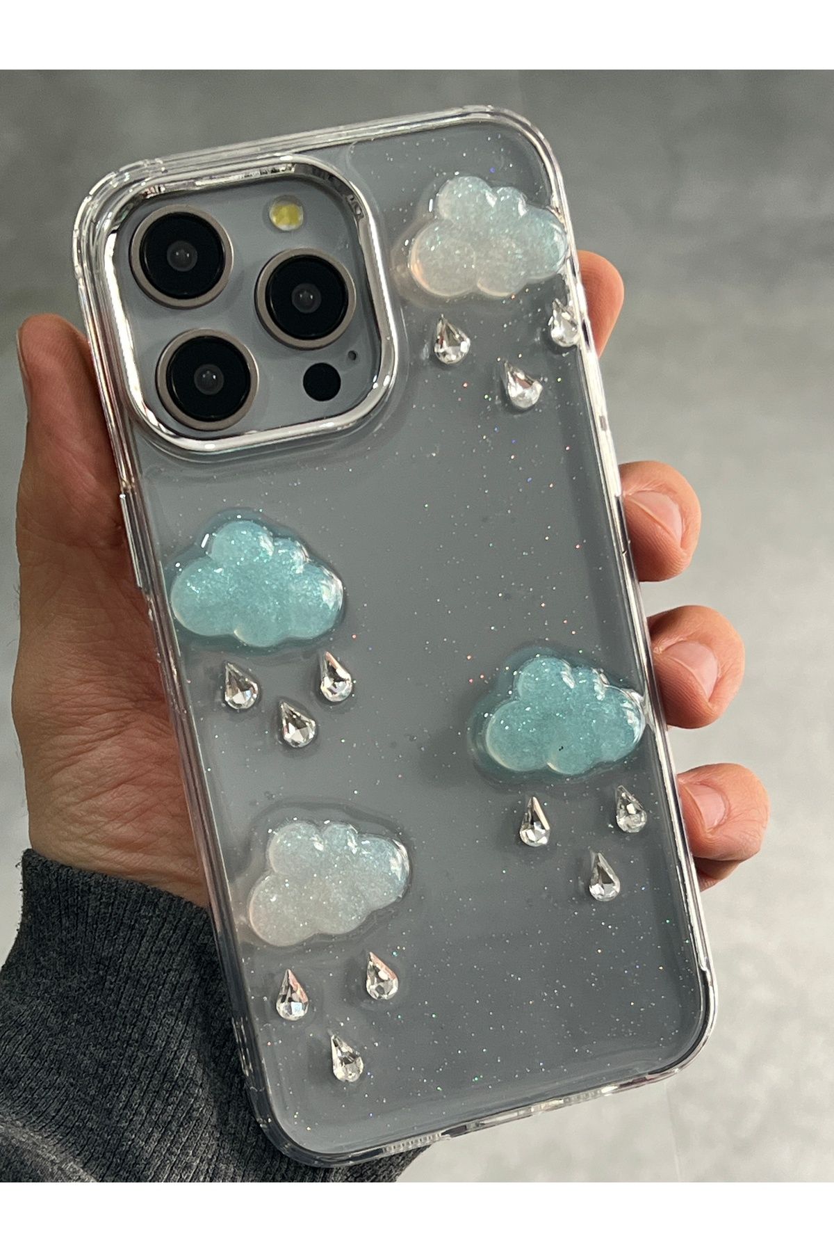 EDELFU iPhone 15 PRO MAX Arkası Sararmaz Sert Yanları Yumuşak Silikon Kapak Kılıf