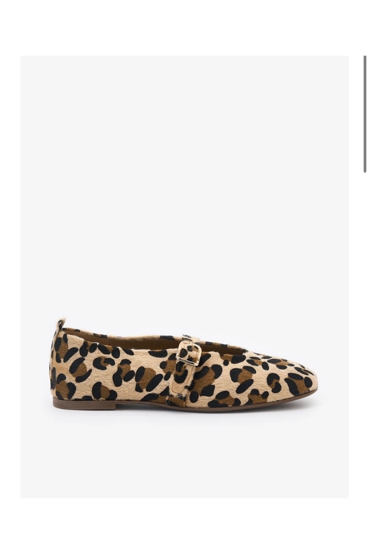 Rugano 8033 leopar hakiki deri balerin babet