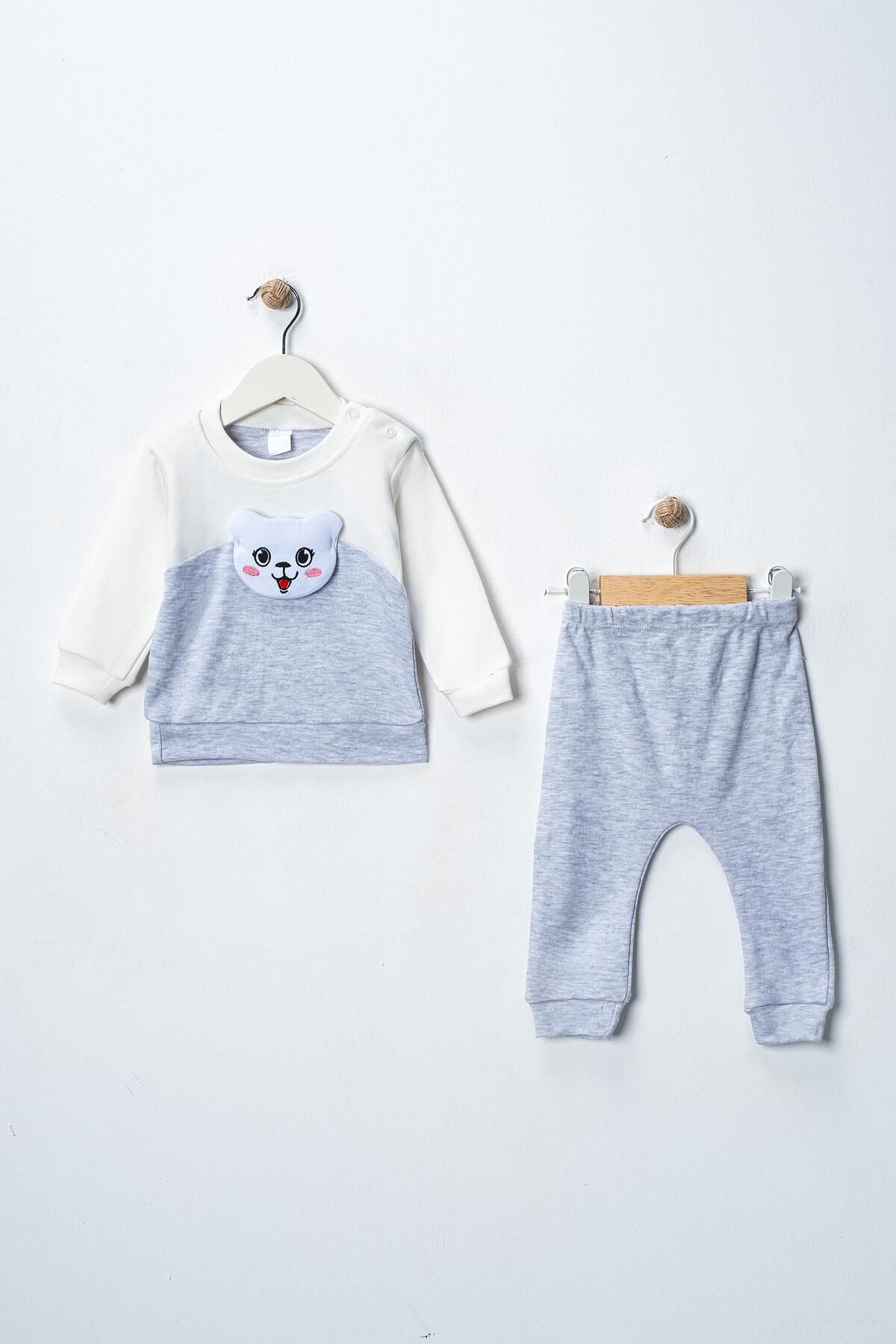 canmanakids&baby Emoji detaylı Aylık Bebek Takım Pamuklu