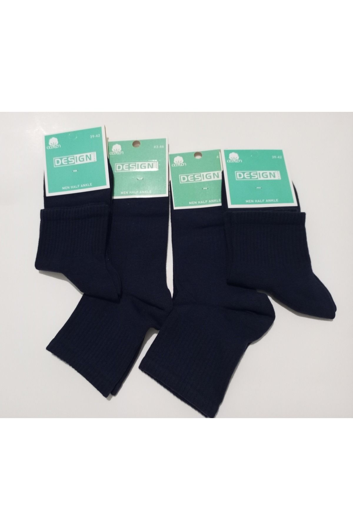 RBS SOCKS PAMUKLU NAYLONSUZ YARIM KONÇ ÇORAP 4'LÜ