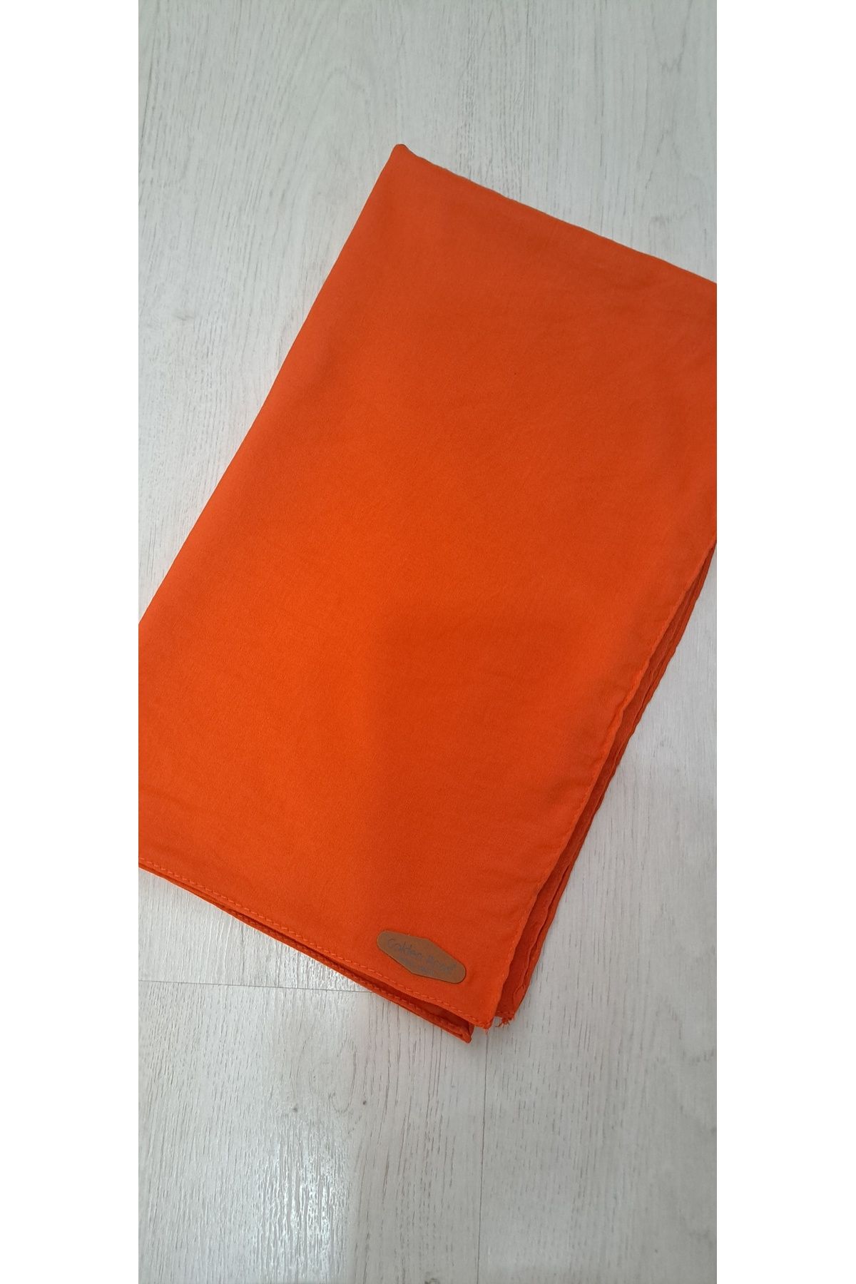 COLLECTİON Turuncu Pamuklu şal