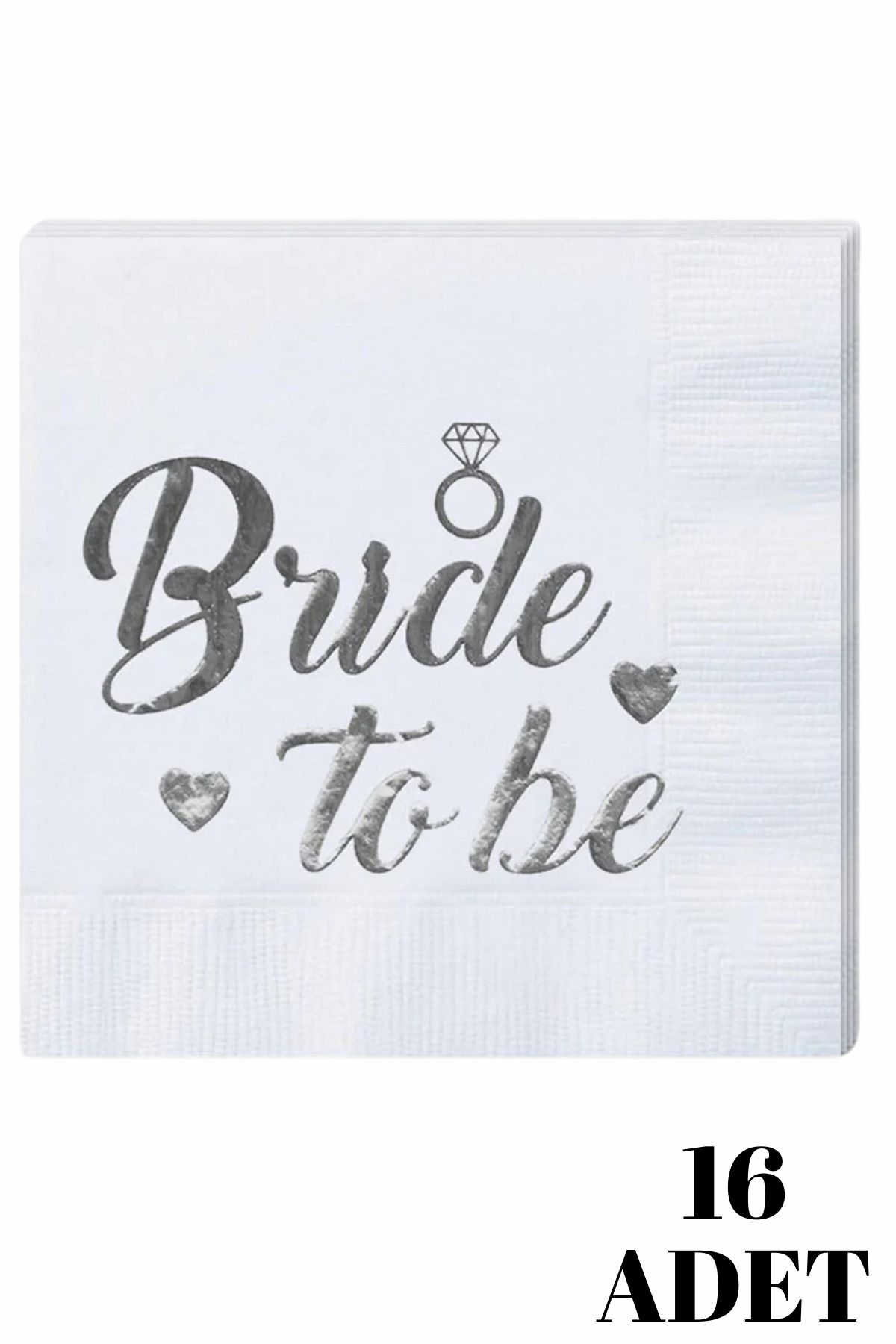Baloncu Dede Bride To Be Yazılı Peçete Gri Kadın Bekarlığa Veda Gelin Parti Kutlama Malzemeleri