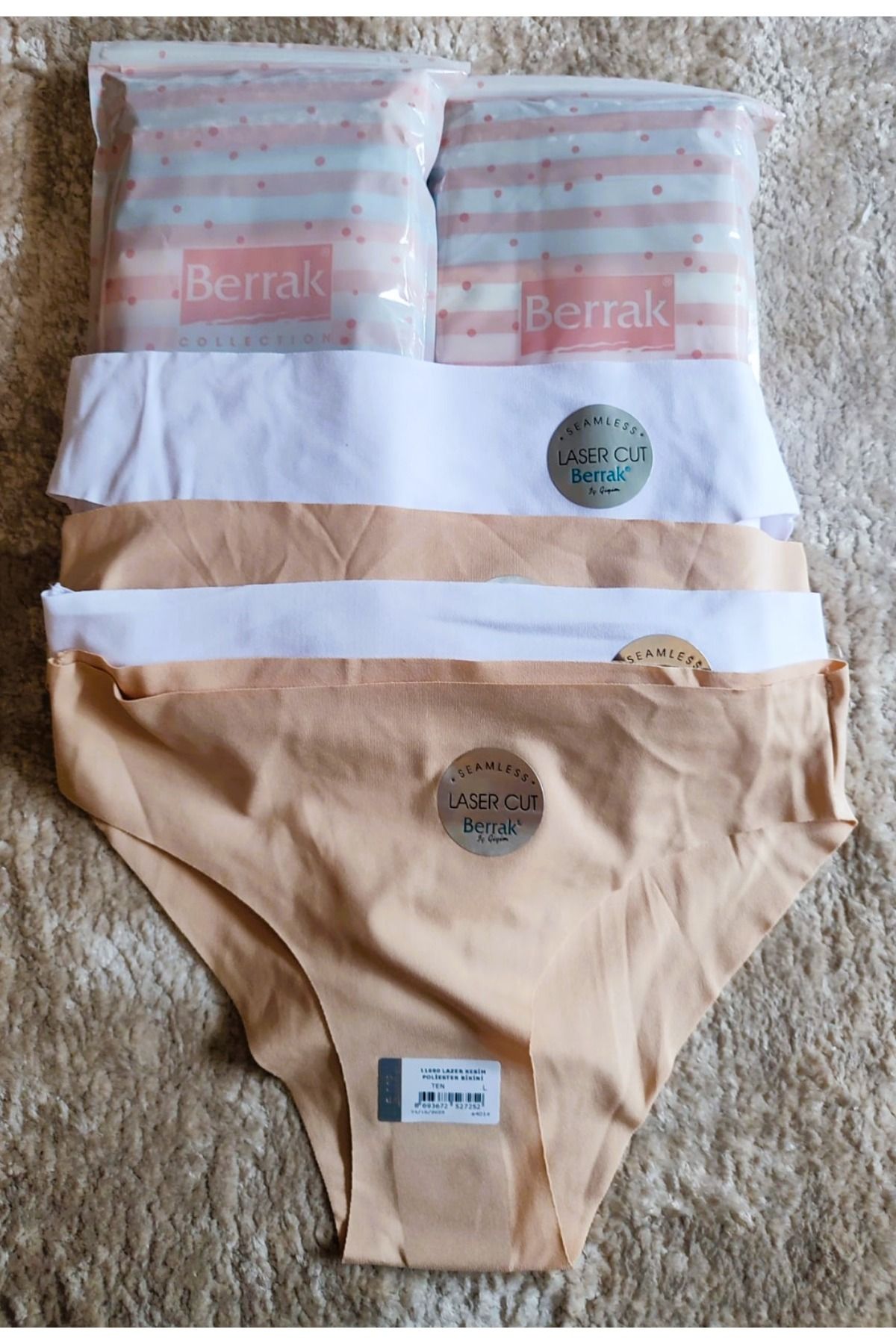 Berrak Lazer Kesim 4'lü Bikini Külot Dikişsiz