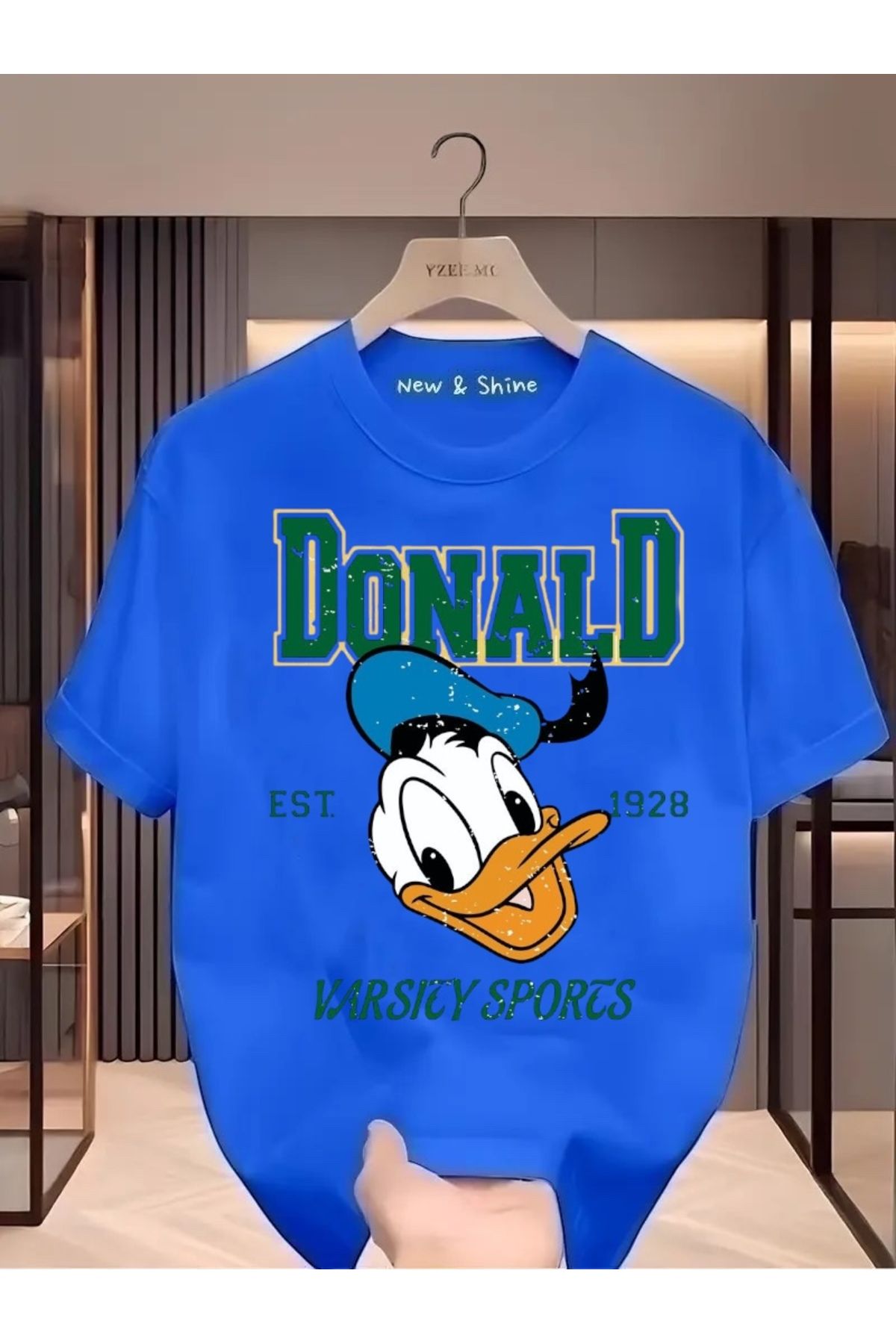 New Shine Donald Duck Baskılı Oversize T-Shirt