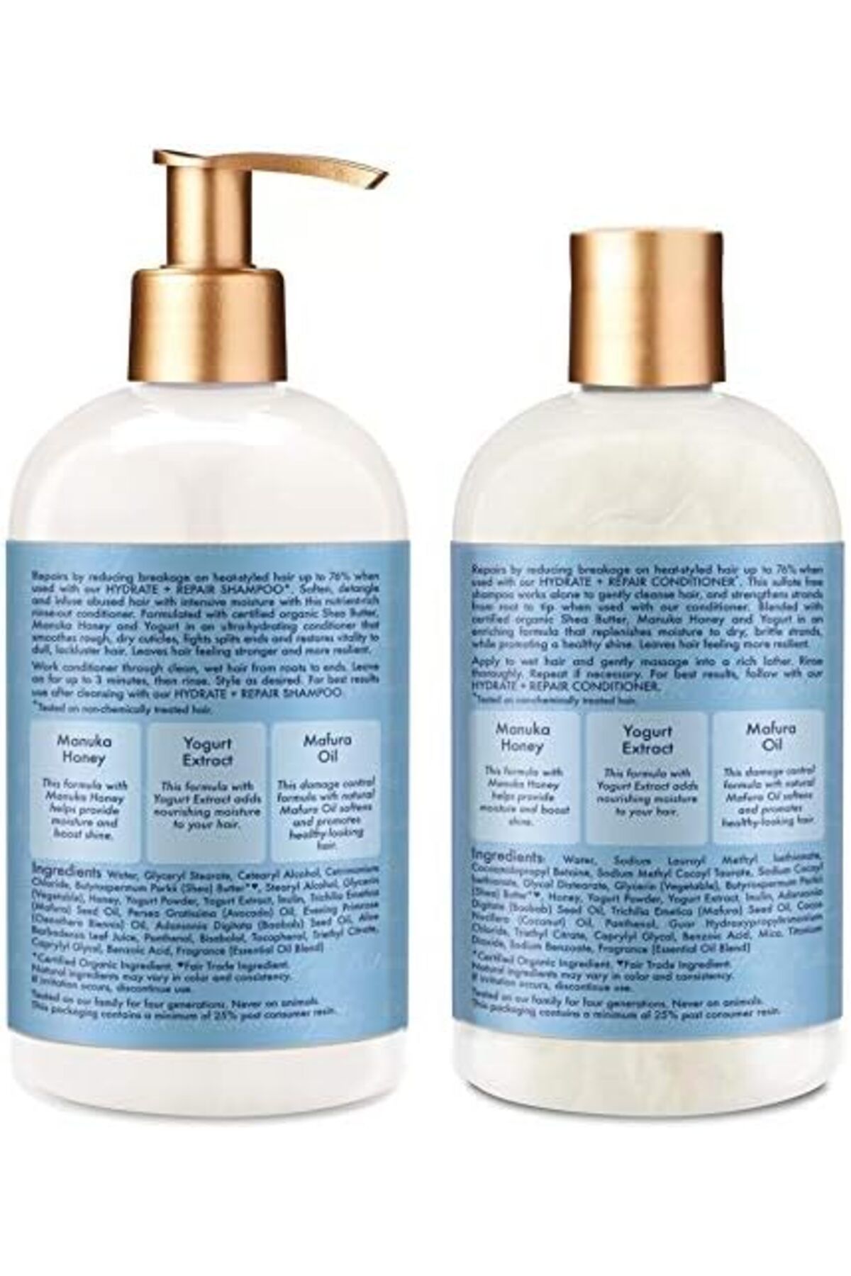 Shea Moisture-Hydrate & Repair Conditioner For Damaged Hair Manuka Honey & Yogurt Shea Butter Shampo 4