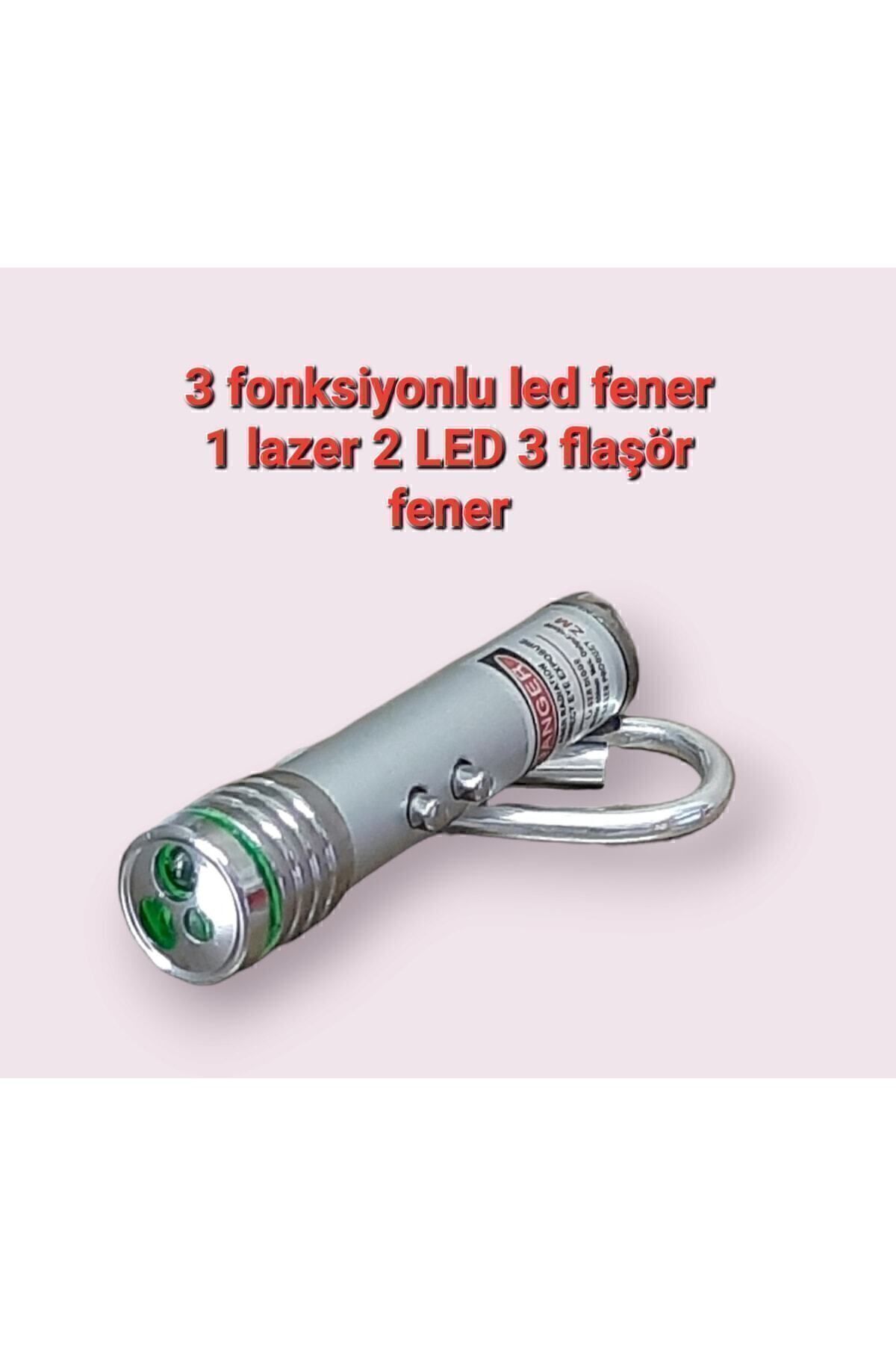 Lazer-3 Function Red White Illuminated LED Cat Dog Toy Keychain 5
