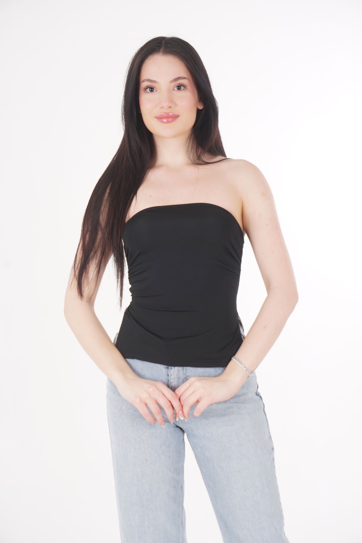 CHAURA Yırtmaçlı Crop Bluz