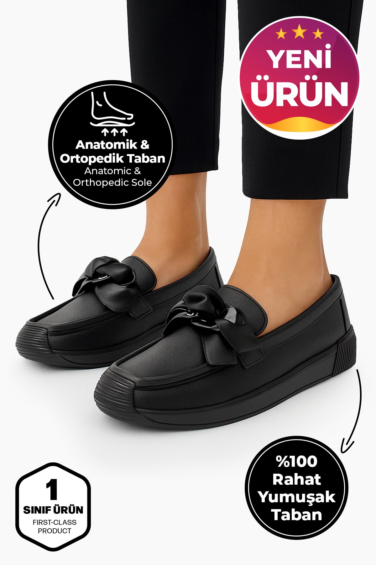 CARLA BELLA Kadın Loafer Ayakkabı Toka Fiyonk Detay