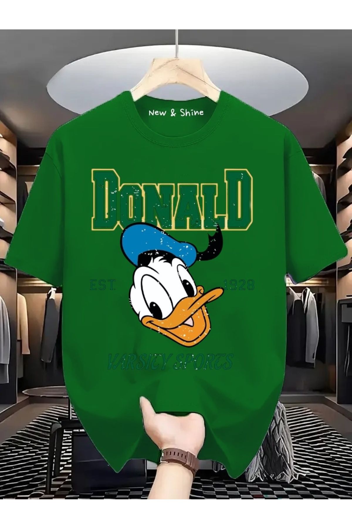 New Shine Donald Duck Baskılı Oversize T-Shirt