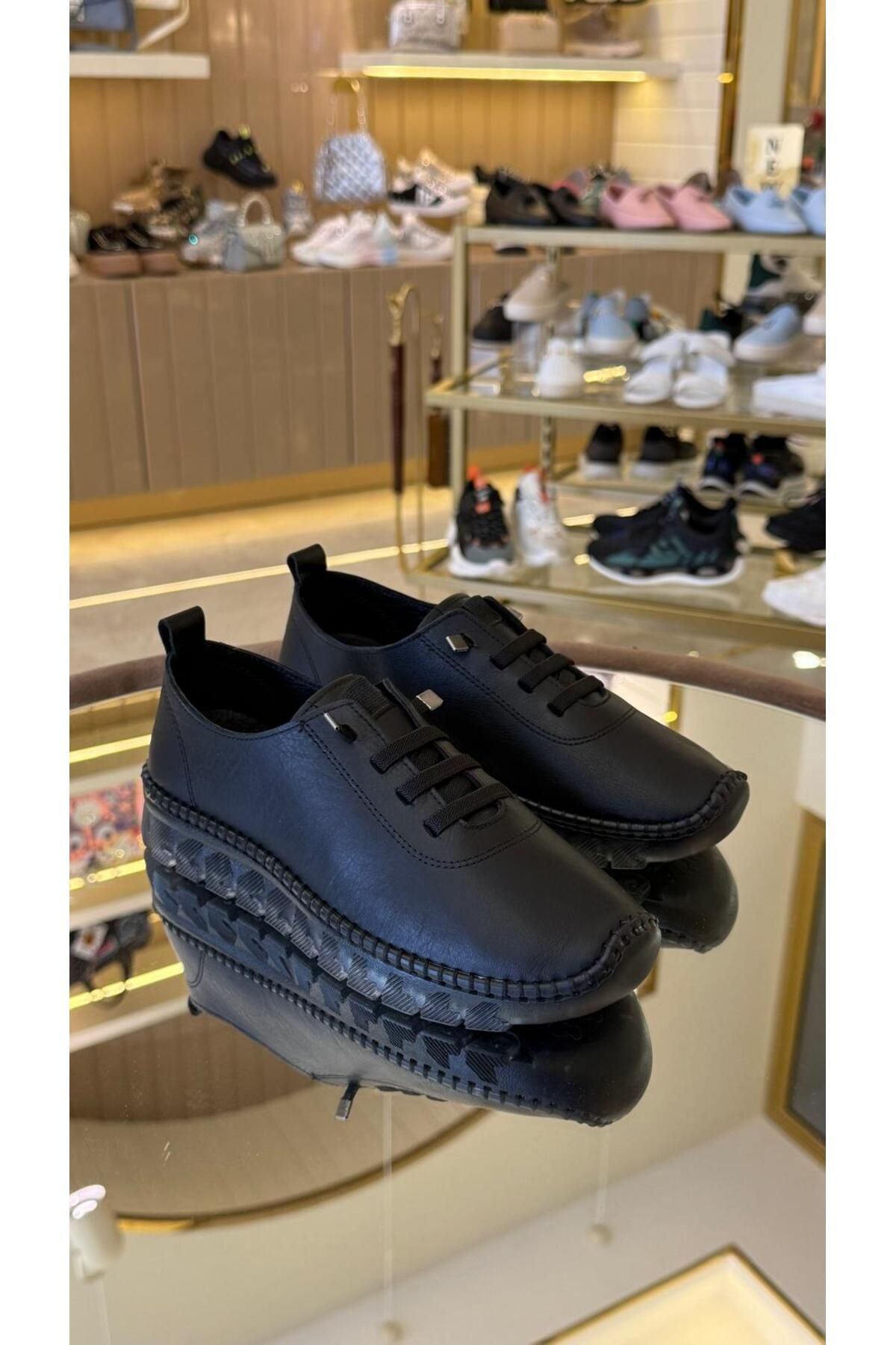 DUYGUSHOESBAG Hakiki Deri Ortopedik Taban Kadın Ayakkabı