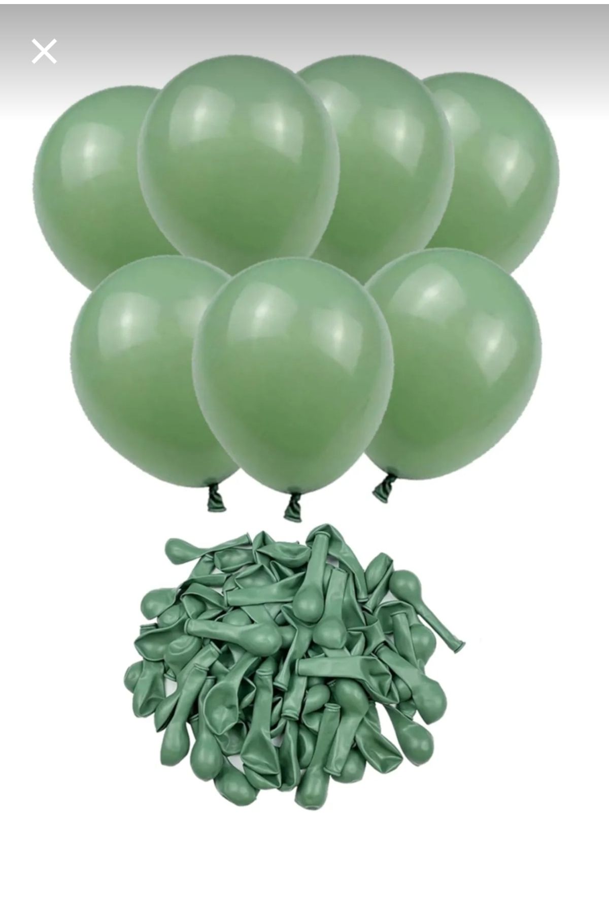B&K süs ve tasarım 25 adet küf yeşili balon
