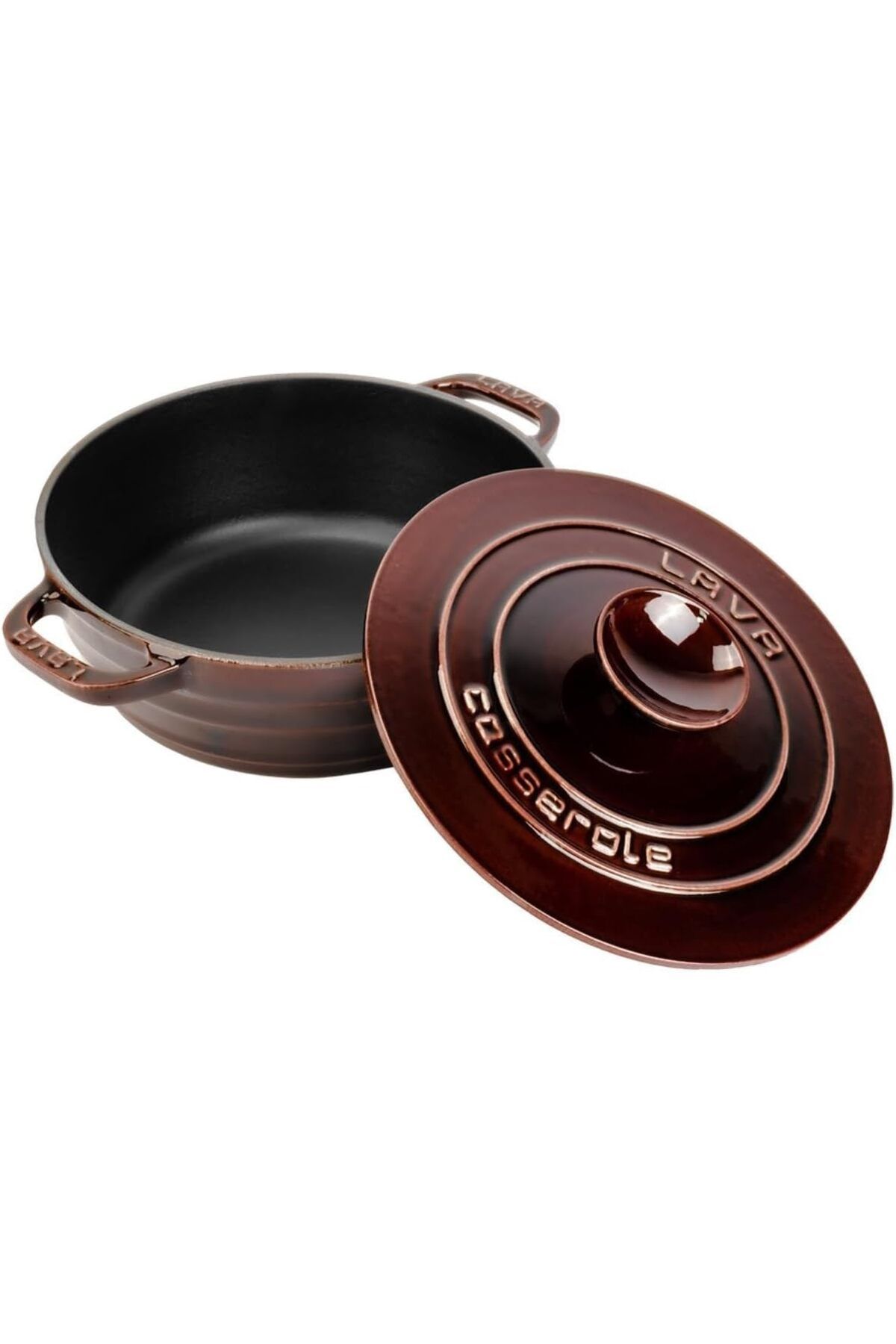 STOREMAX nslmshop Döküm Yuvarlak Tencere Döküm Demir Kapak Experience Majolik Serisi Çap(Ø)28cm Life St