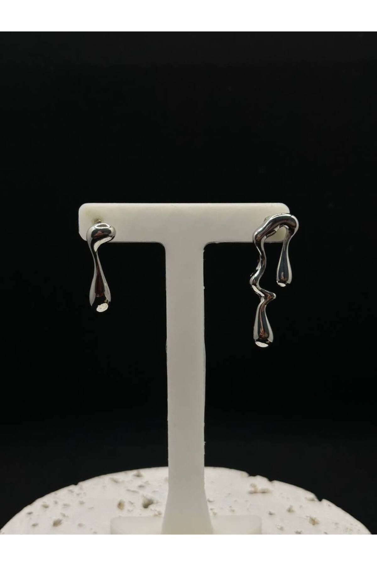 lysiaaccessory Pinterest Model Su Damlası Küpe Silver