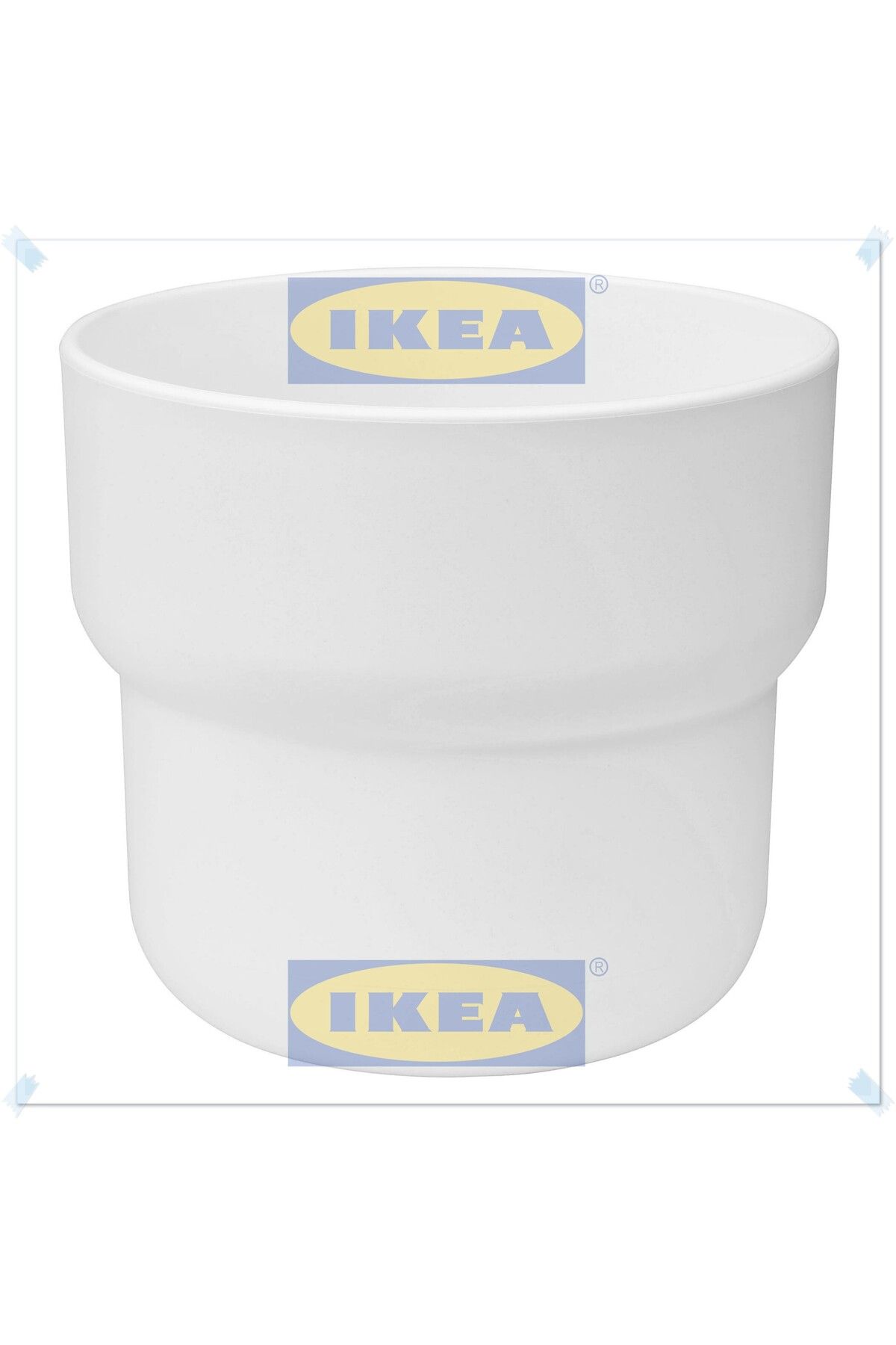 IKEA Förenlig Beyaz Plastik Saksı, 9 cm, İç-Dış Mekanda Kullanılabilir