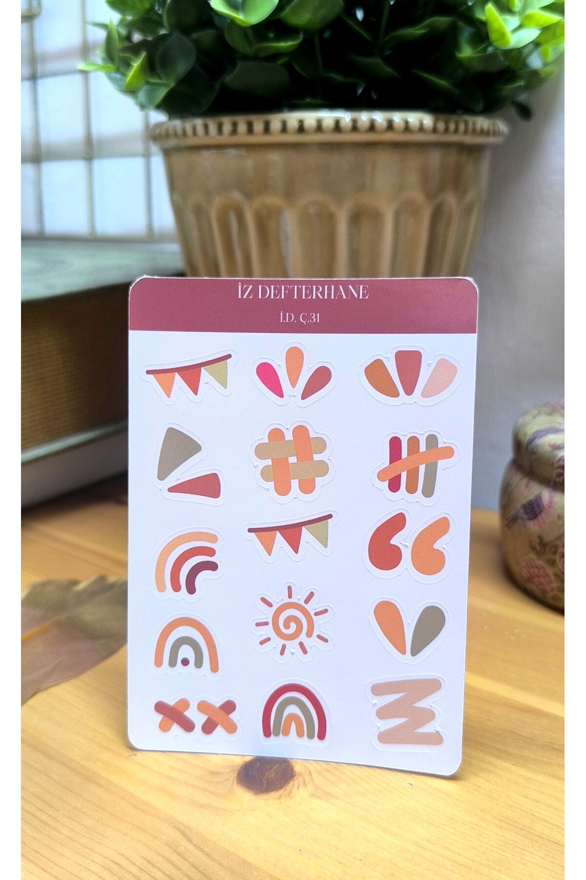 İZ DEFTERHANE Çıkartma & Sticker (Ajanda, Defter, Bullet Journal, Scrapbook ve Planlayıcılar İçin Uygundur)